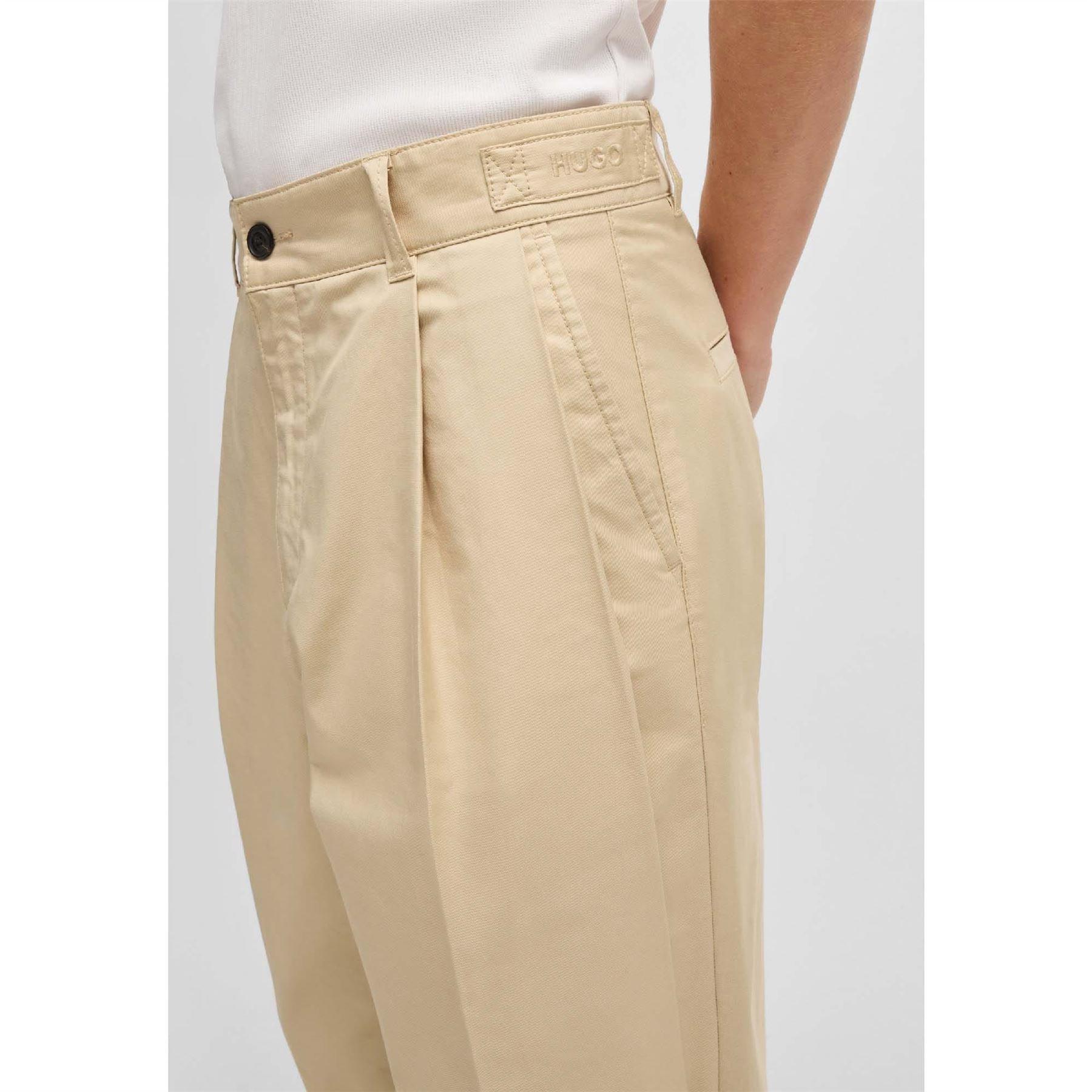 Beige - Hugo - Renar252 Relaxed Fit Trousers - 6