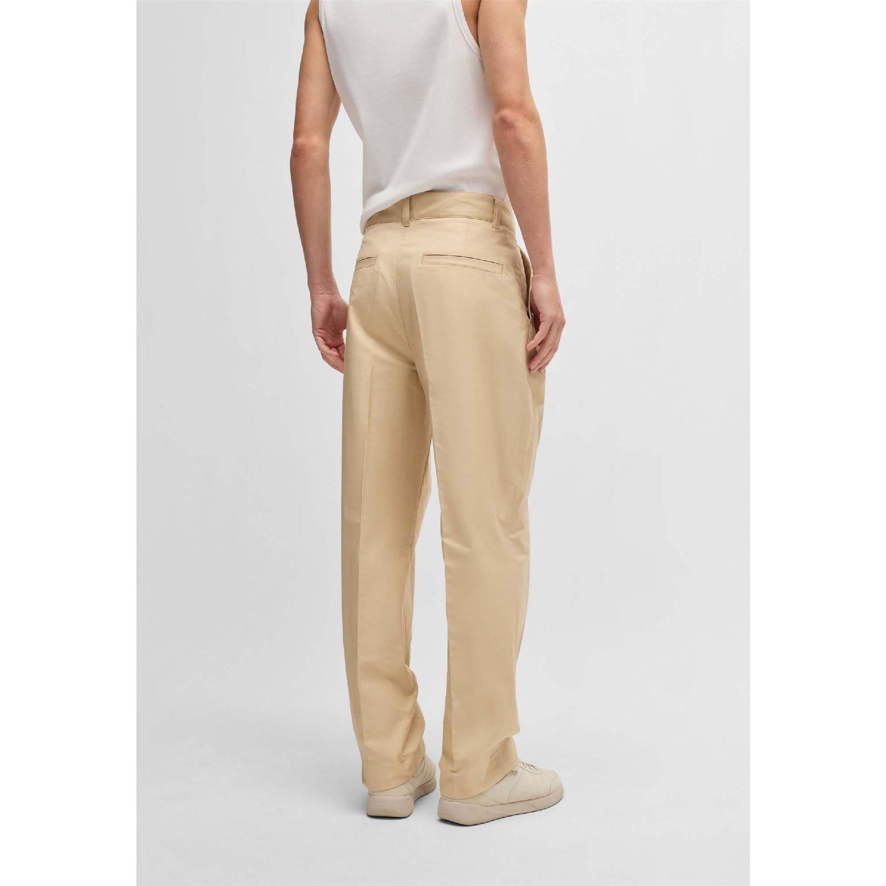 Beige - Hugo - Renar252 Relaxed Fit Trousers - 8
