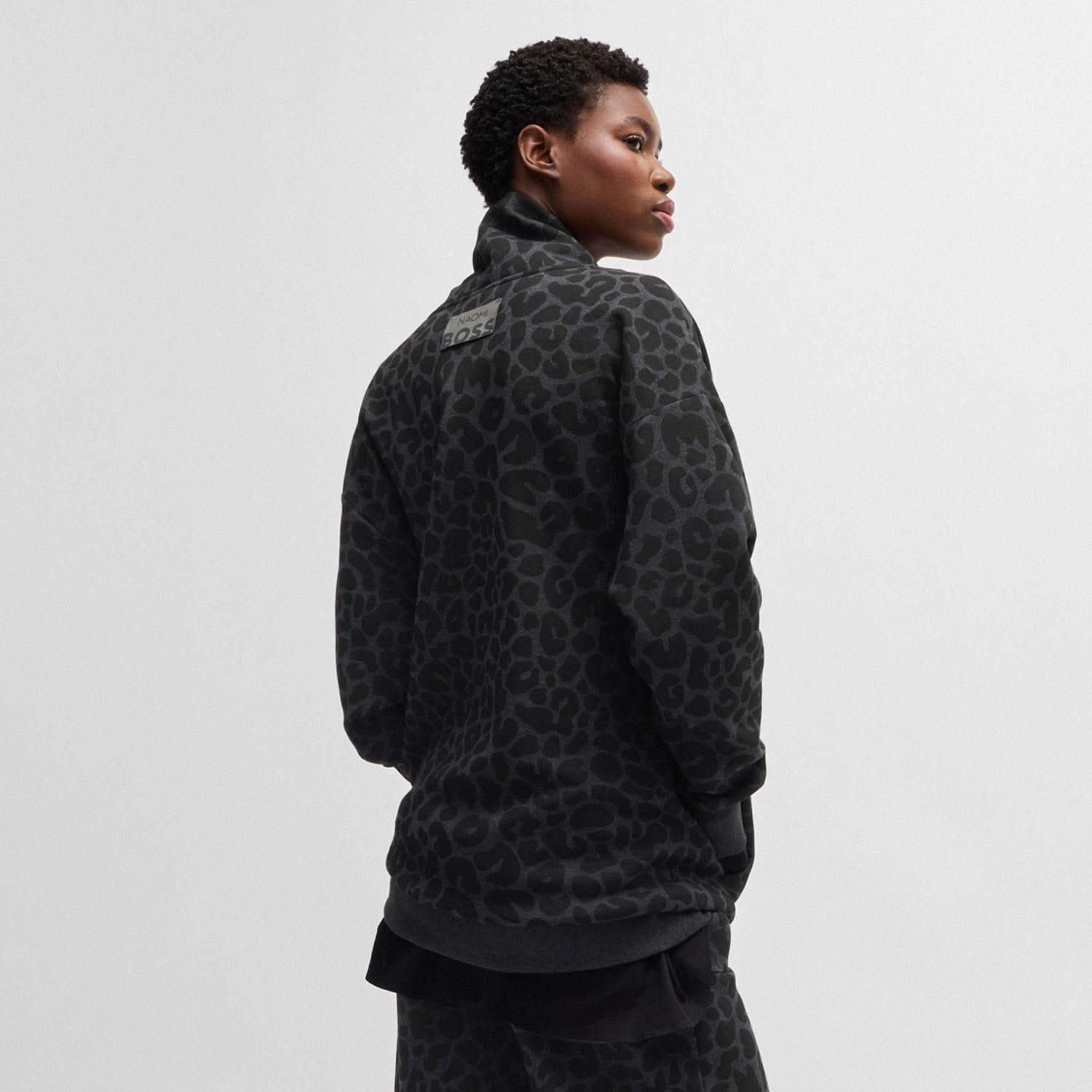 Black - Boss - Naomi X Boss Animal-Print Sweatshirt - 2