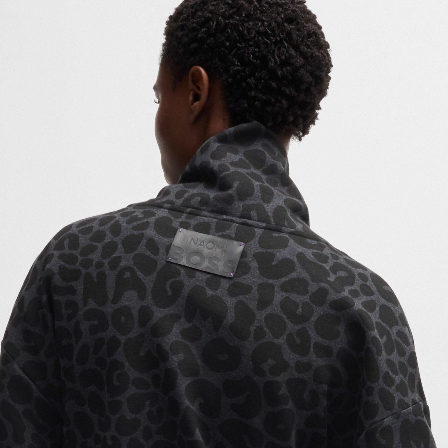 Black - Boss - Naomi X Boss Animal-Print Sweatshirt - 3