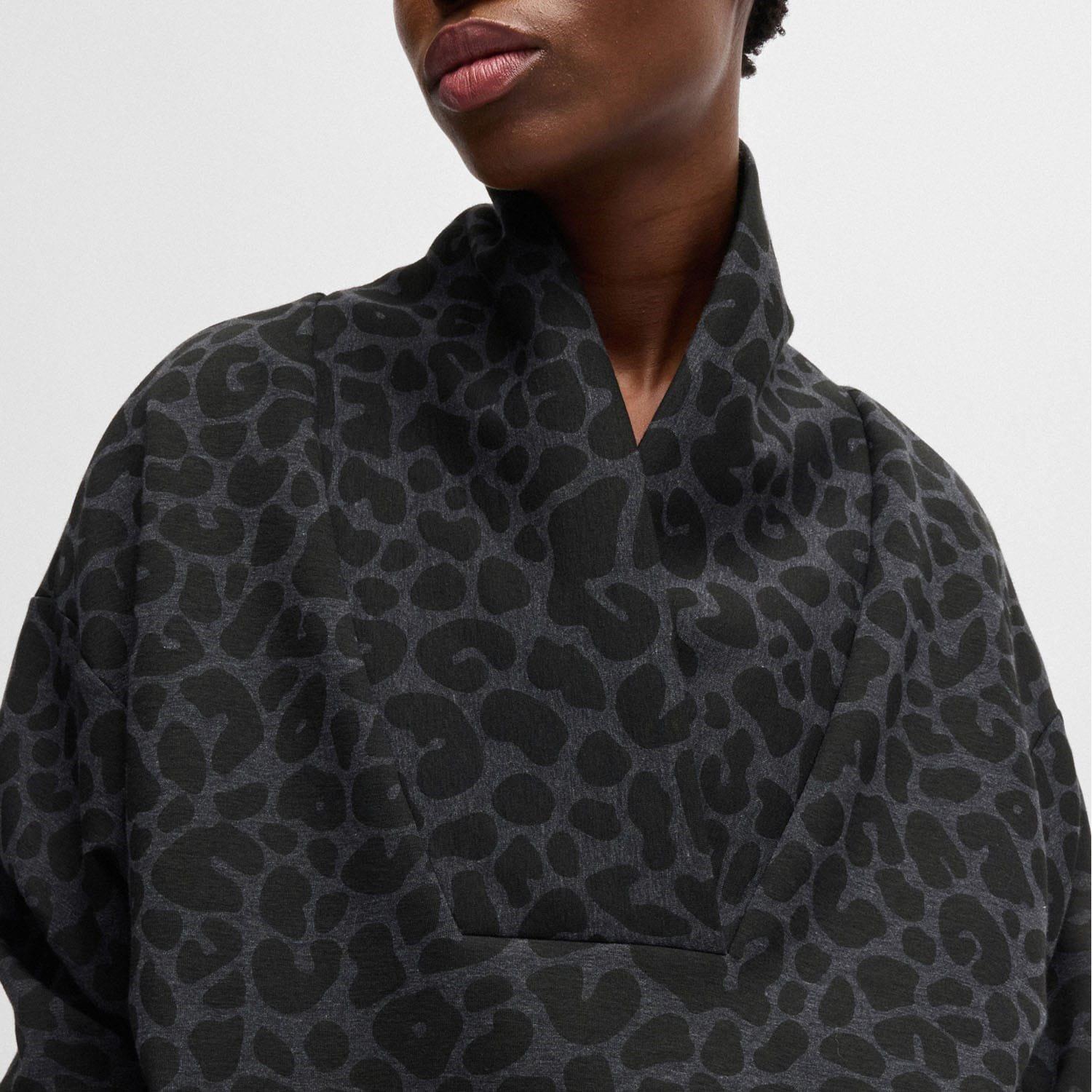 Black - Boss - Naomi X Boss Animal-Print Sweatshirt - 4