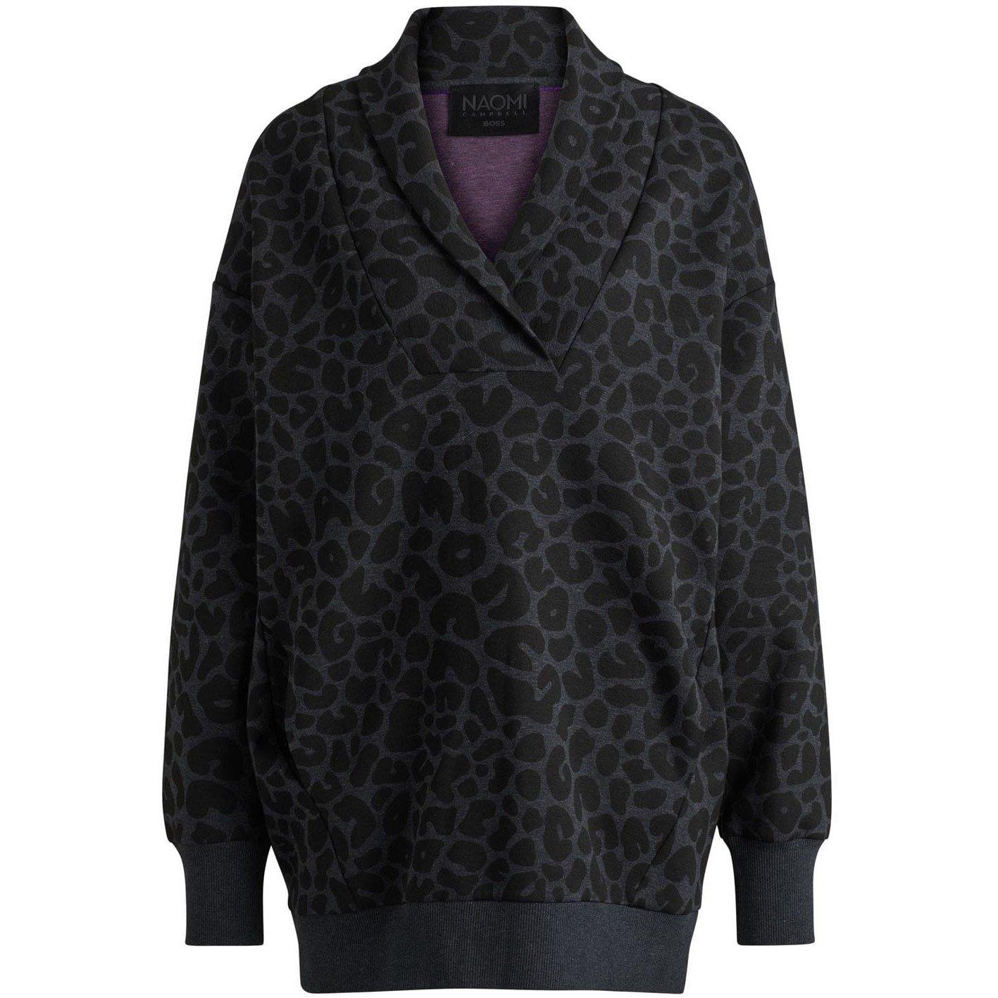 Black - Boss - Naomi X Boss Animal-Print Sweatshirt - 5