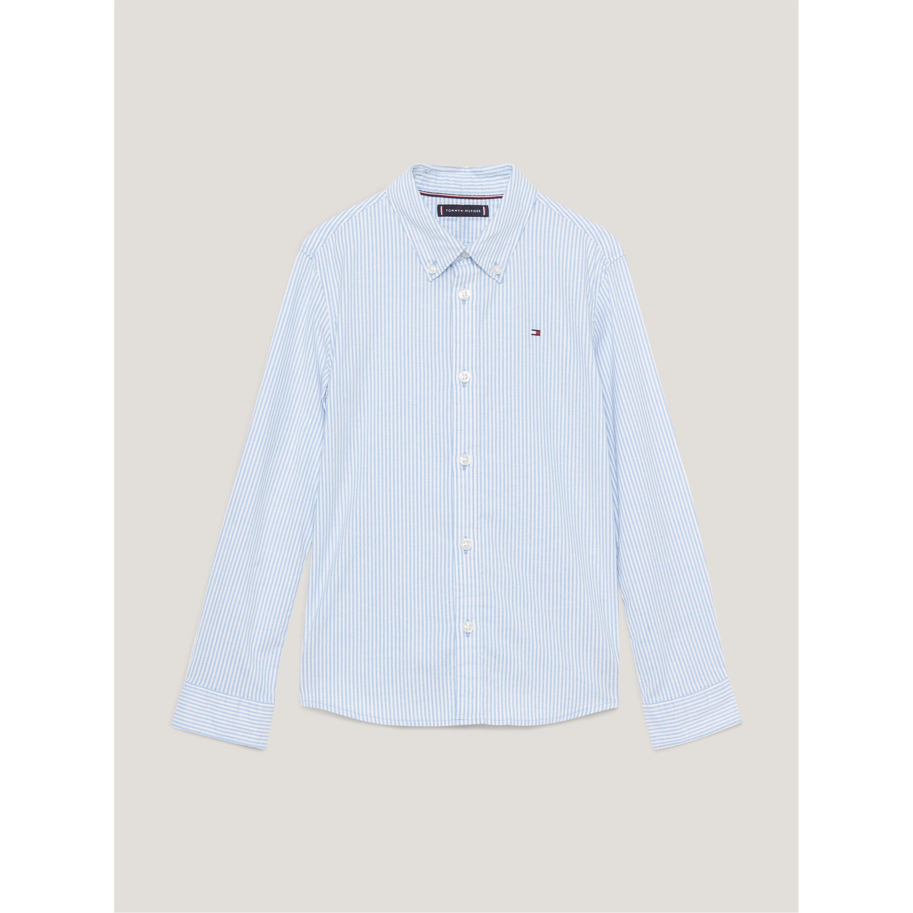 Blau/Weiß - Tommy Hilfiger - Flex Ithaca Long Sleeve Shirt Junior - 1