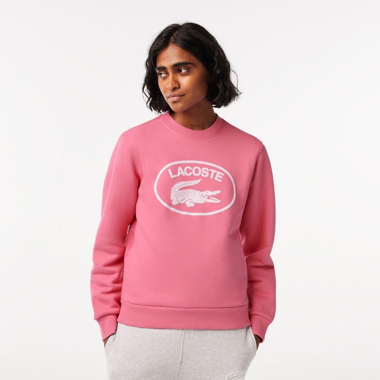 Pink - Lacoste - Loose Fit Organic Cotton Fleece Sweatshirt - 1