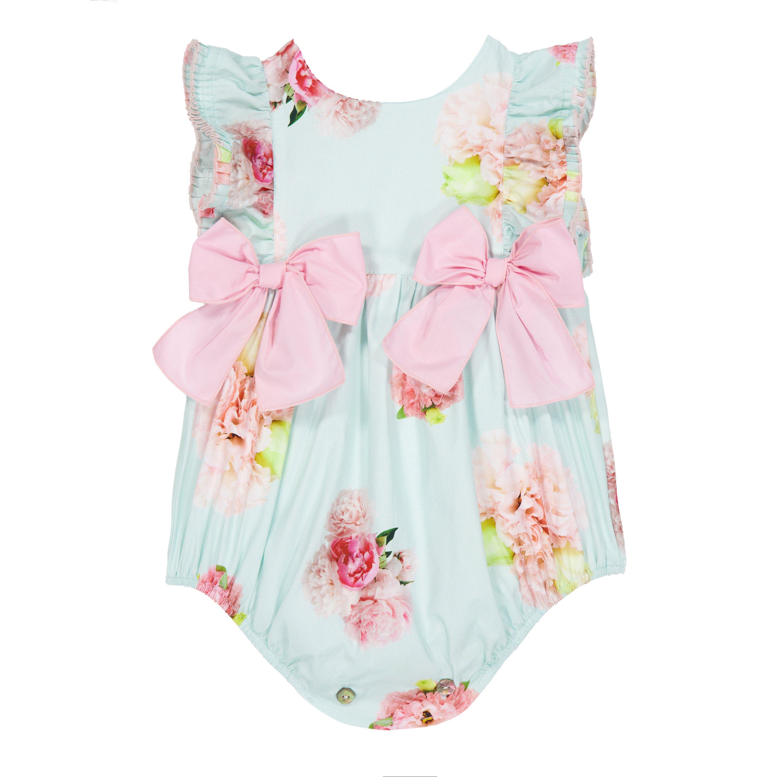 Blue - Phi - Kids' Hydrangea Jersey Dress - 1