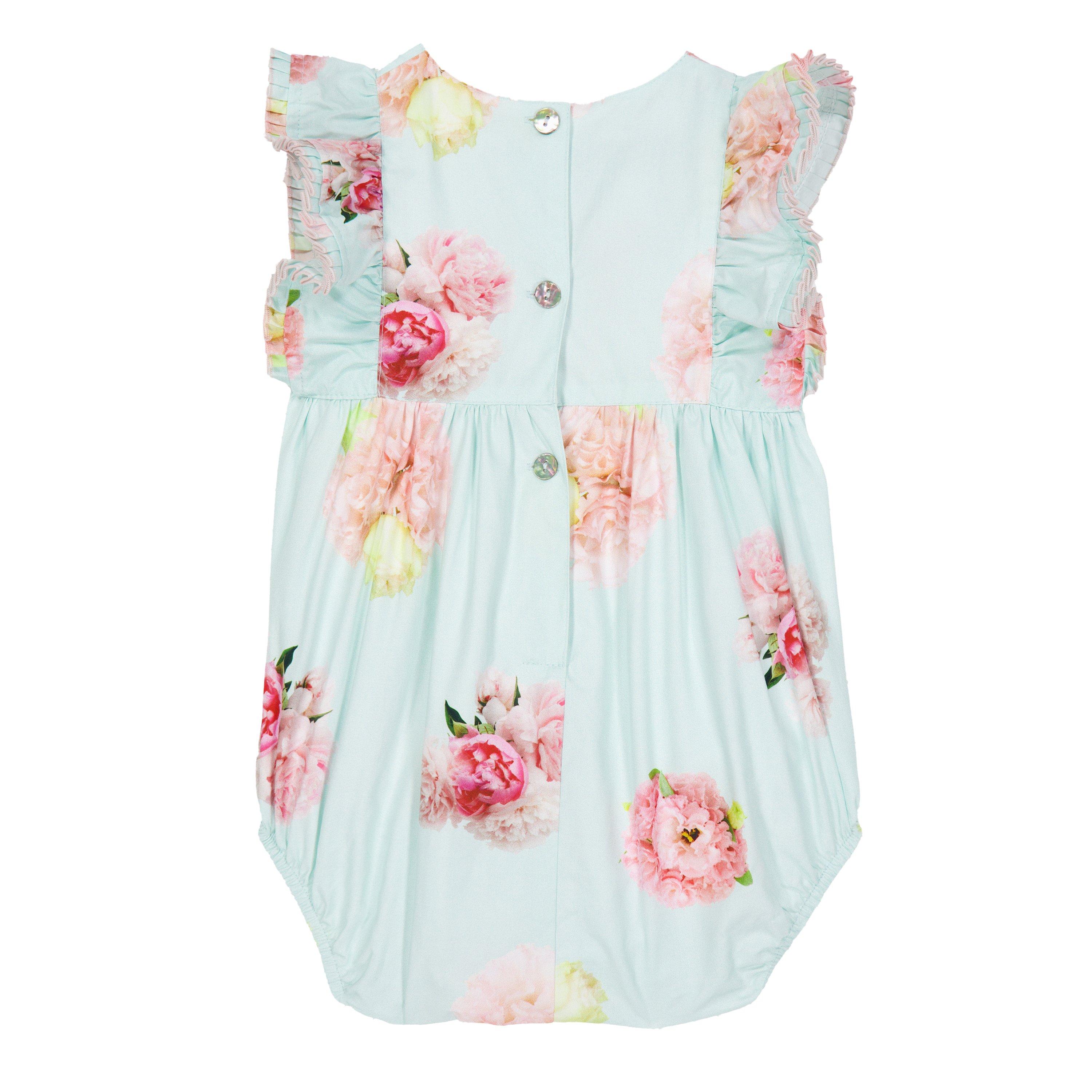 Blue - Phi - Kids' Hydrangea Jersey Dress - 2