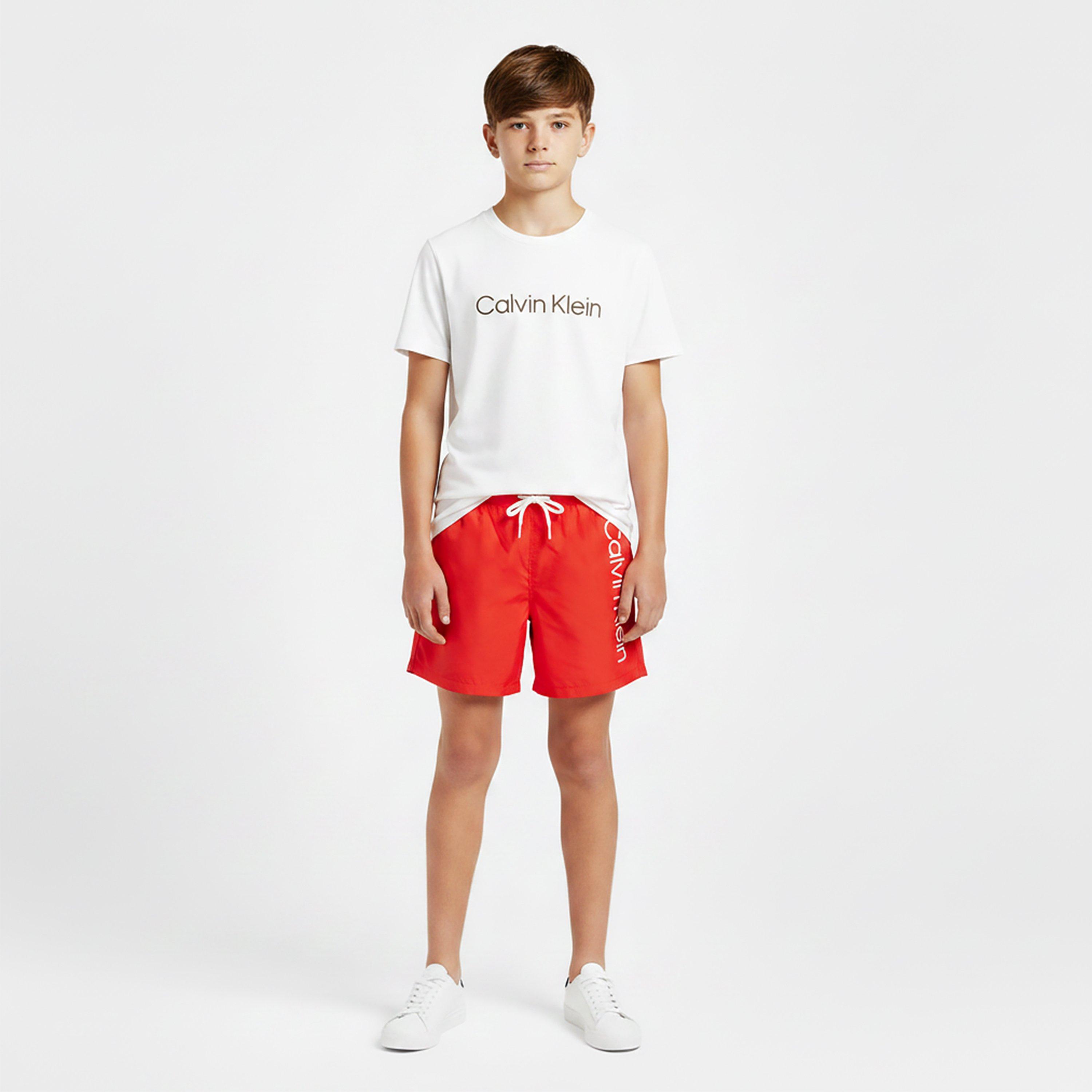 Red - Calvin Klein - Kids' Swim Shorts - 3