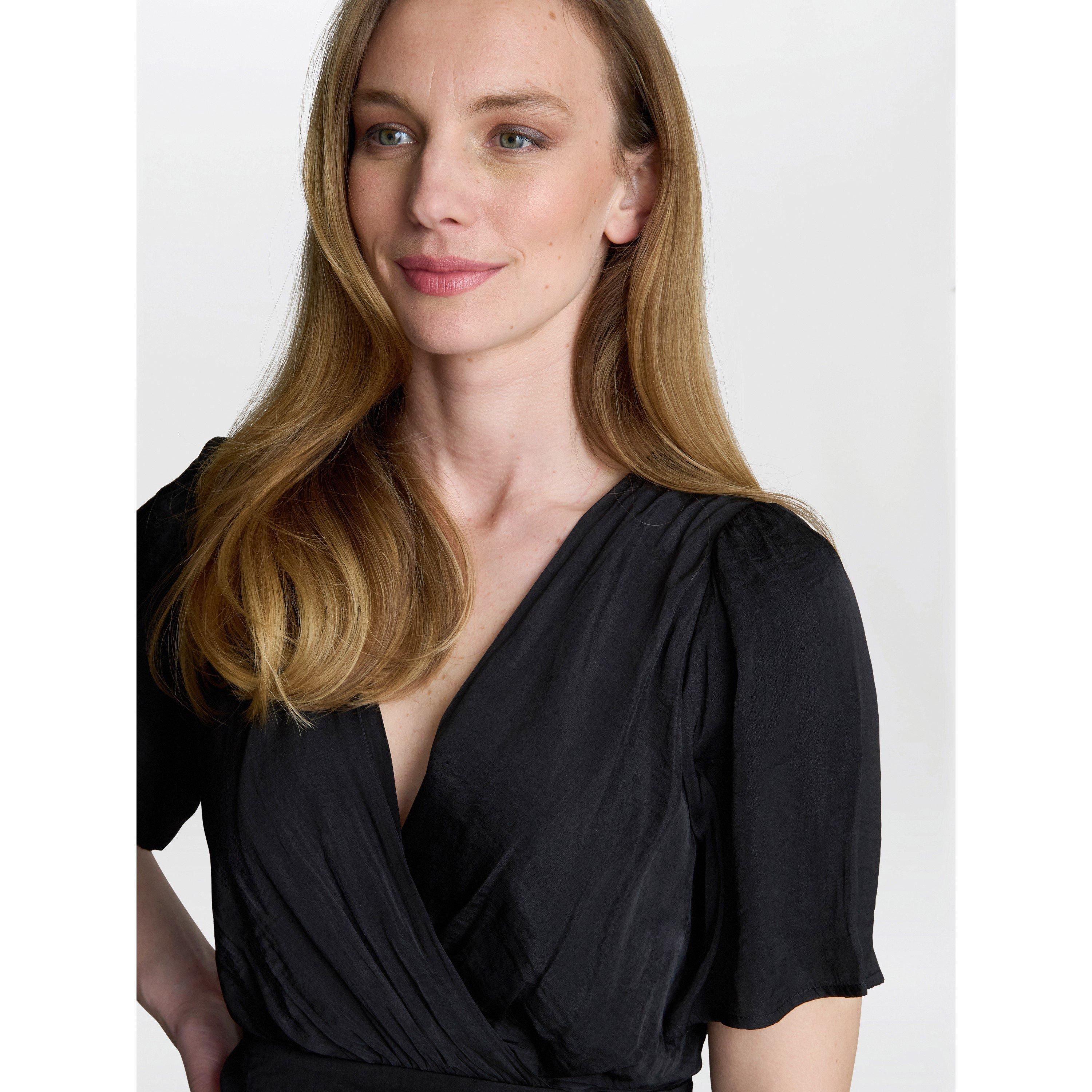 Lime - Gina Bacconi - Carole Flowing V-Neck Dress - 5