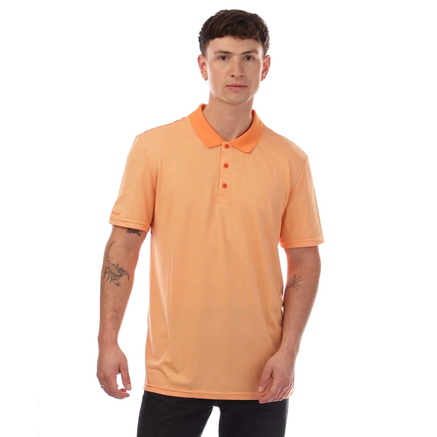 Orange - Lyle and Scott - Golf Microstripe Polo Shirt - 1