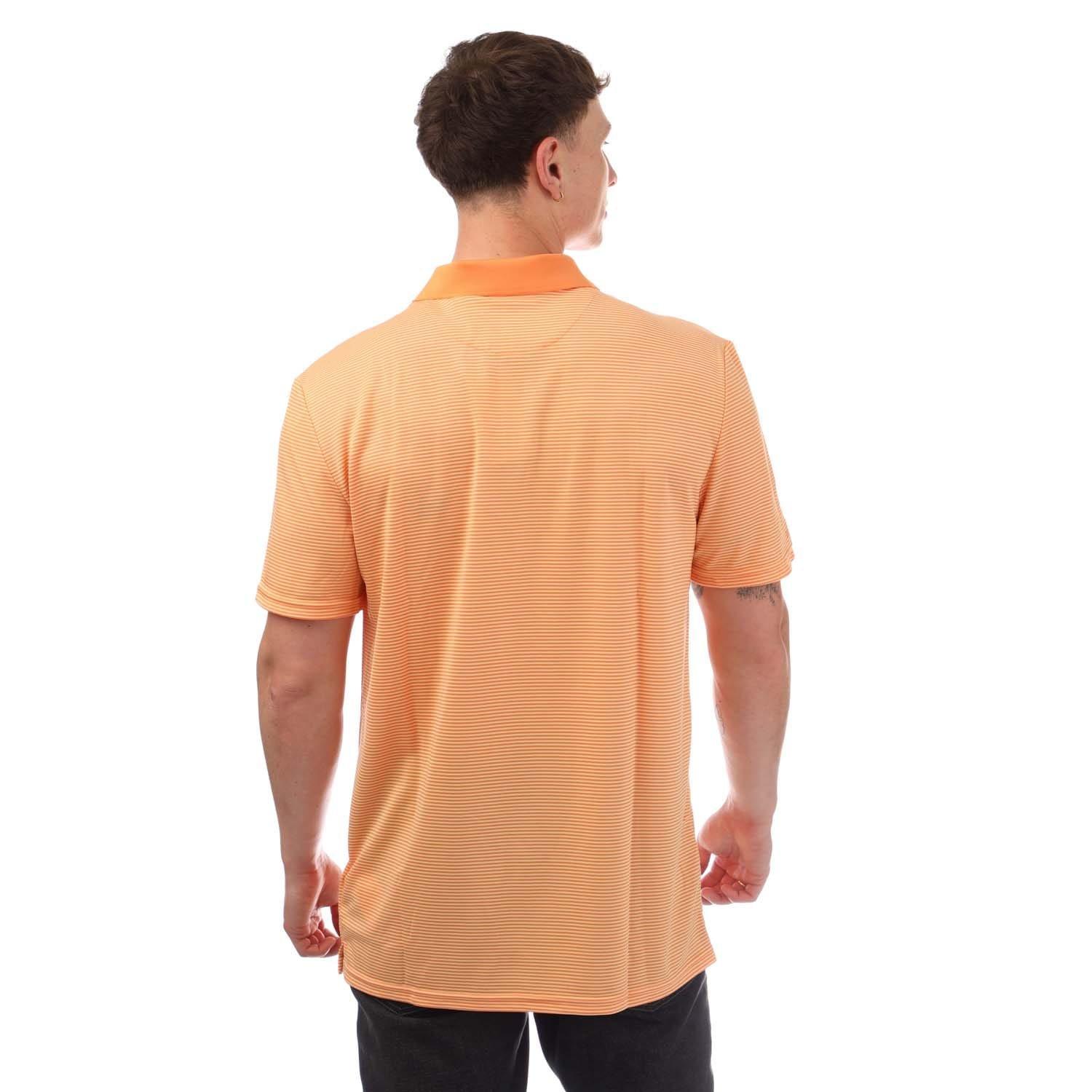 Orange - Lyle and Scott - Golf Microstripe Polo Shirt - 3