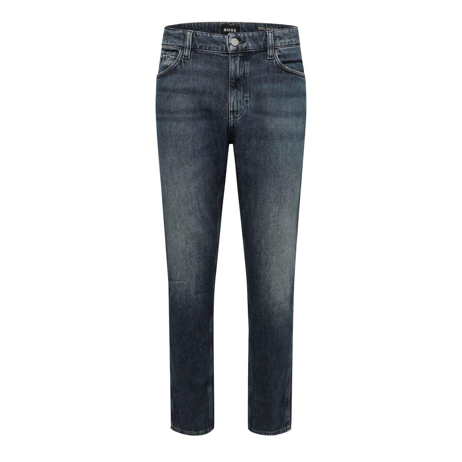 Navy - Boss - H-Delaware Slim-Fit Jeans - 1