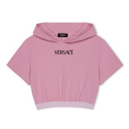 Versace Cropped Logo Hoodie Junior Girls