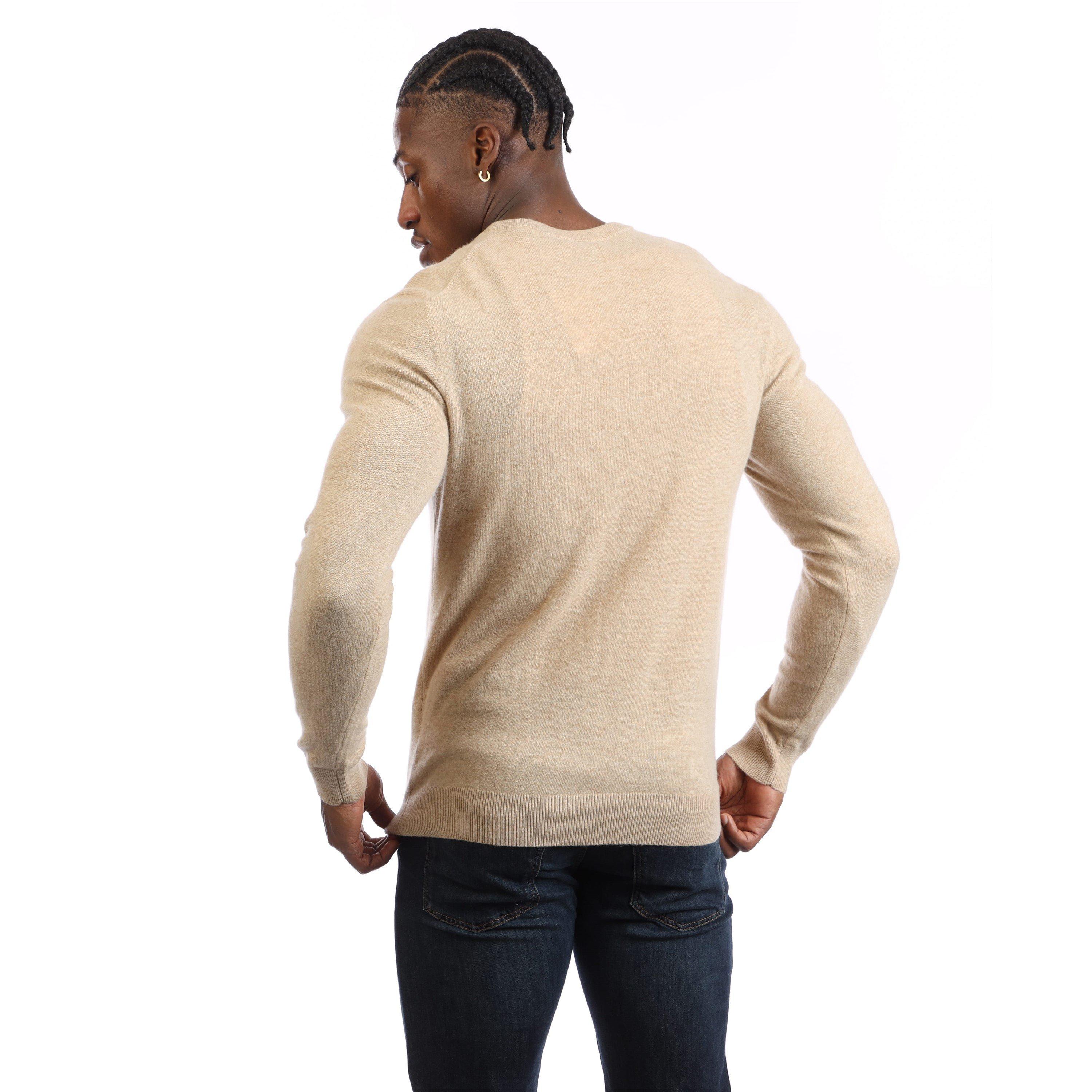 Khaki - Gant - Lambswool Blend Crewneck Sweatshirt - 2