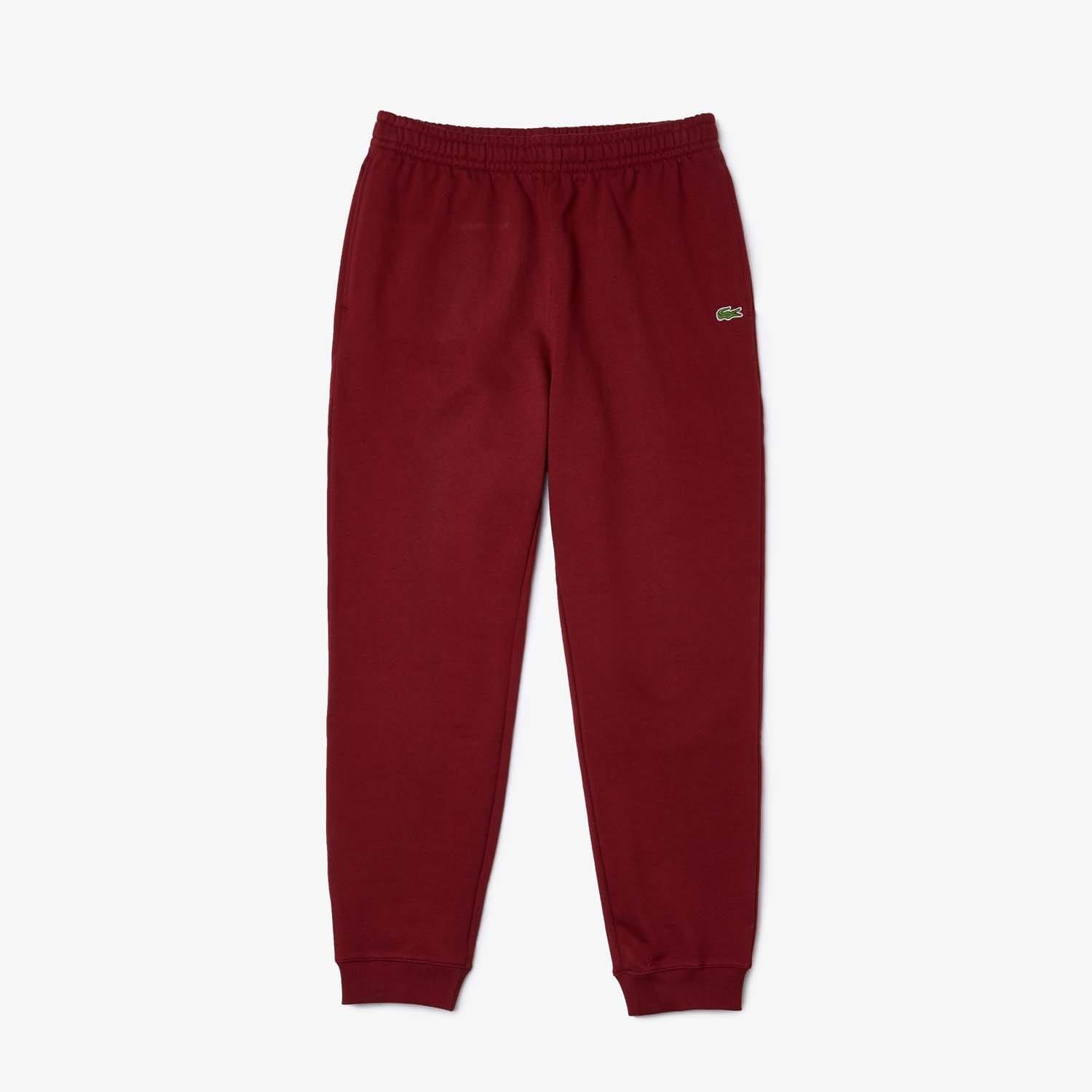 Red - Lacoste - Organic Cotton Fleece Joggings Pants - 1