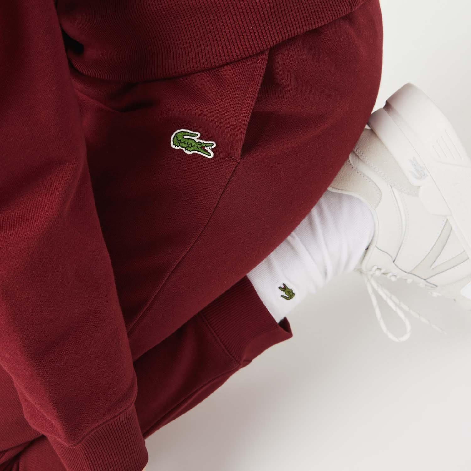 Red - Lacoste - Organic Cotton Fleece Joggings Pants - 5