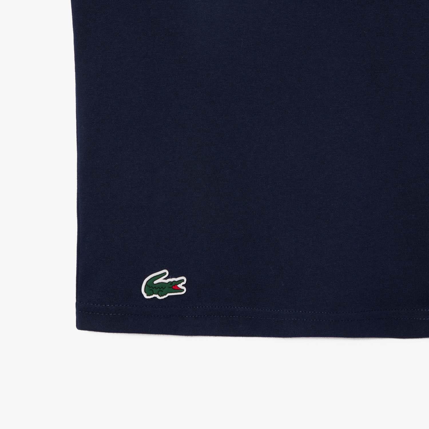 Blue - Lacoste - Ultra Dry Cotton Sport Crop Top - 3