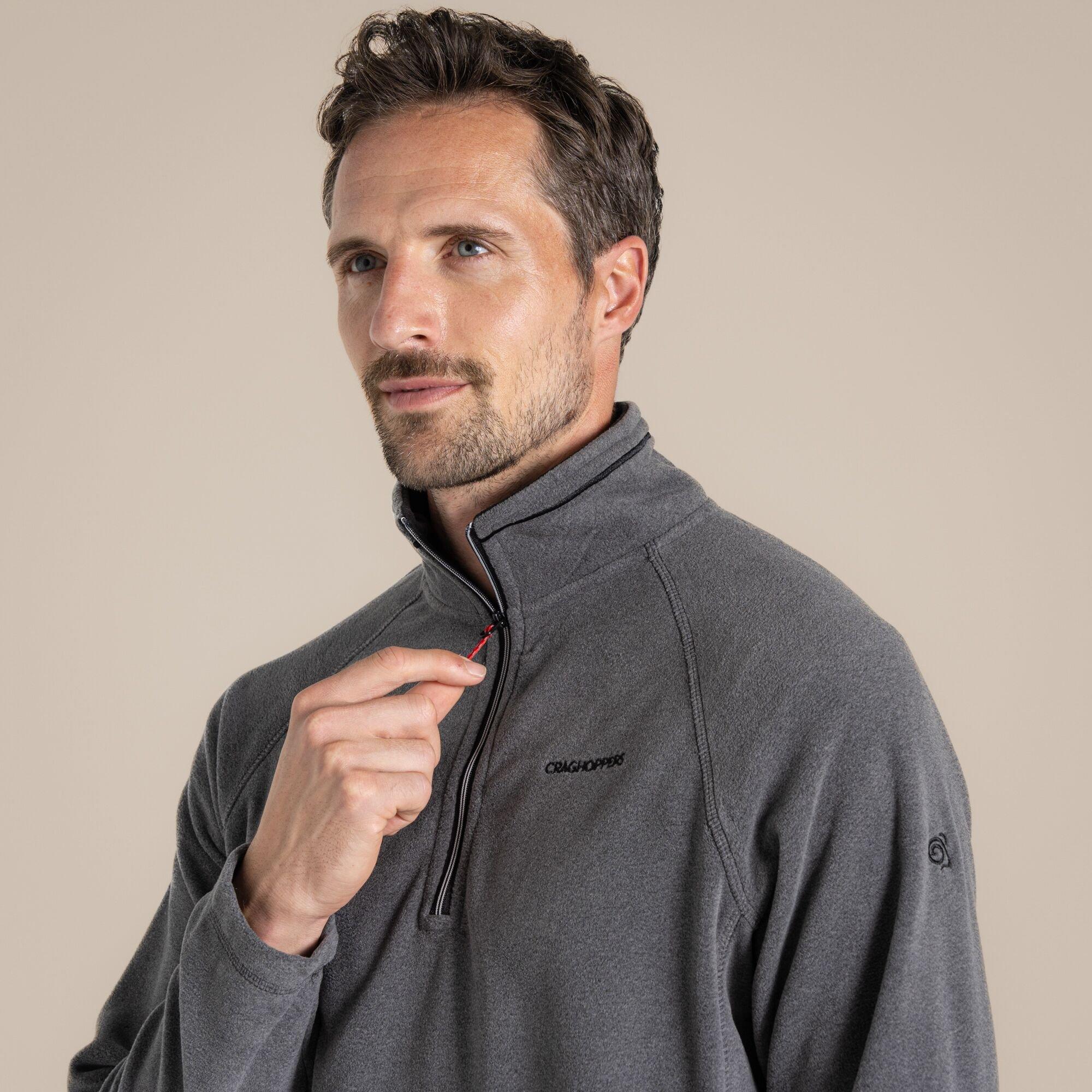Blkpepp Marl - Craghoppers - Mens Corey VI Quick-Drying Half Zip Fleece - 9