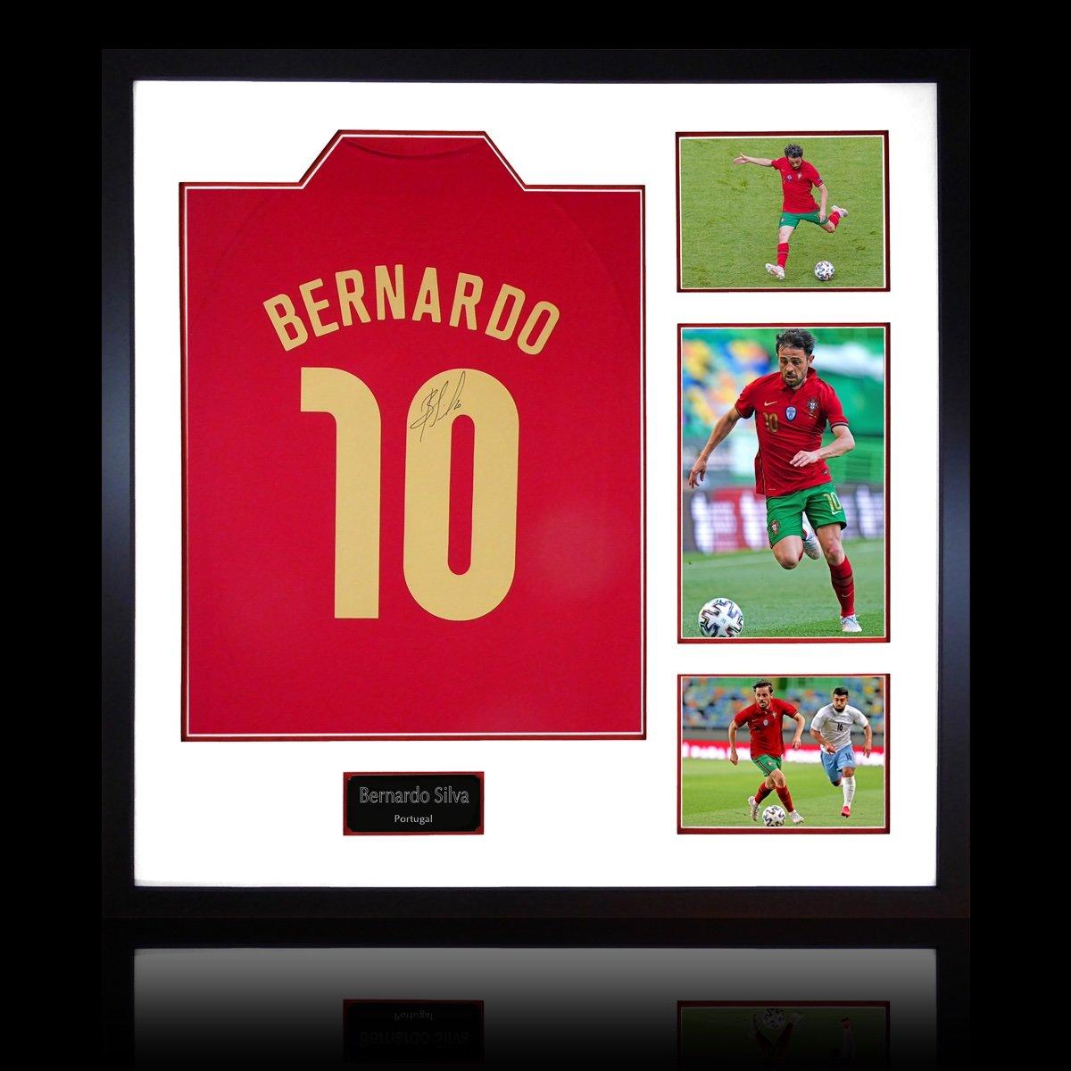 Red - The Fan Cave - Bernardo Silva Signed Framed Portugal Shirt Elite