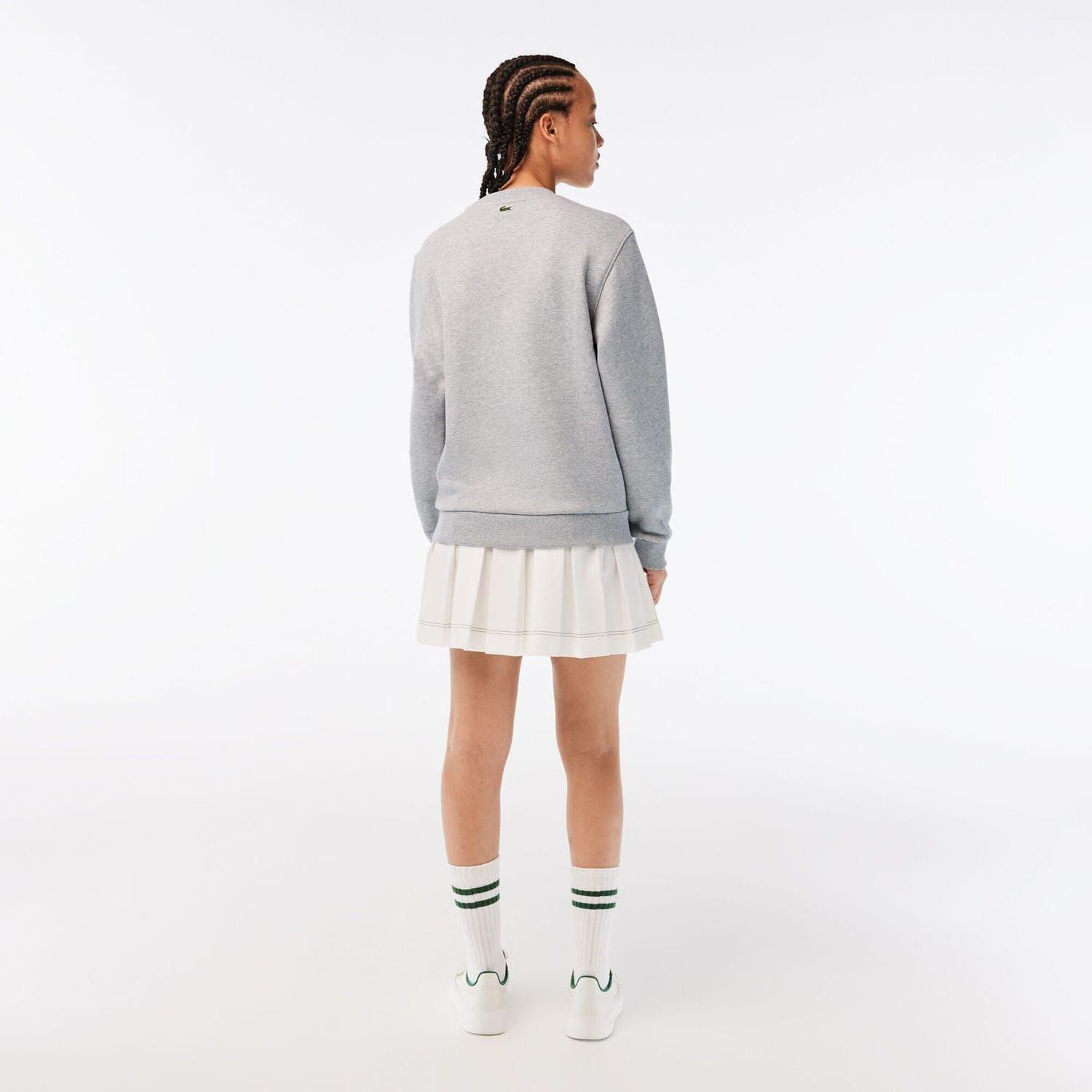 Grey - Lacoste - Loose Fit Organic Cotton Fleece Sweatshirt - 2