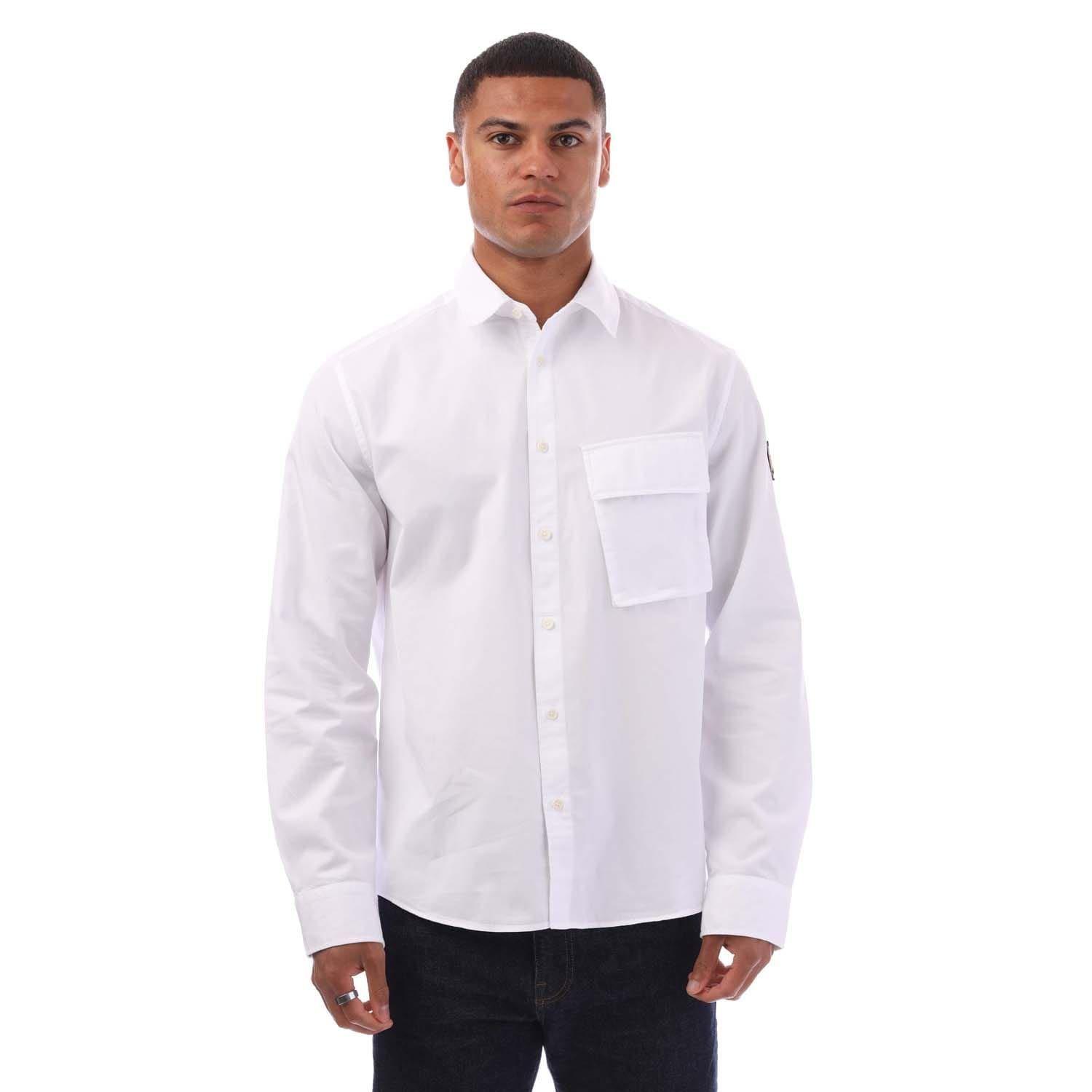 Belstaff Men's Gart Dye Cotton Scale Shirt - White - XS