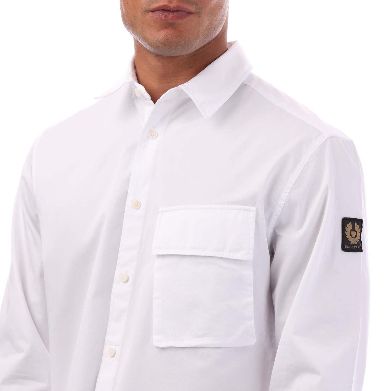 White - Belstaff - Garment Dye Cotton Scale Shirt - 2