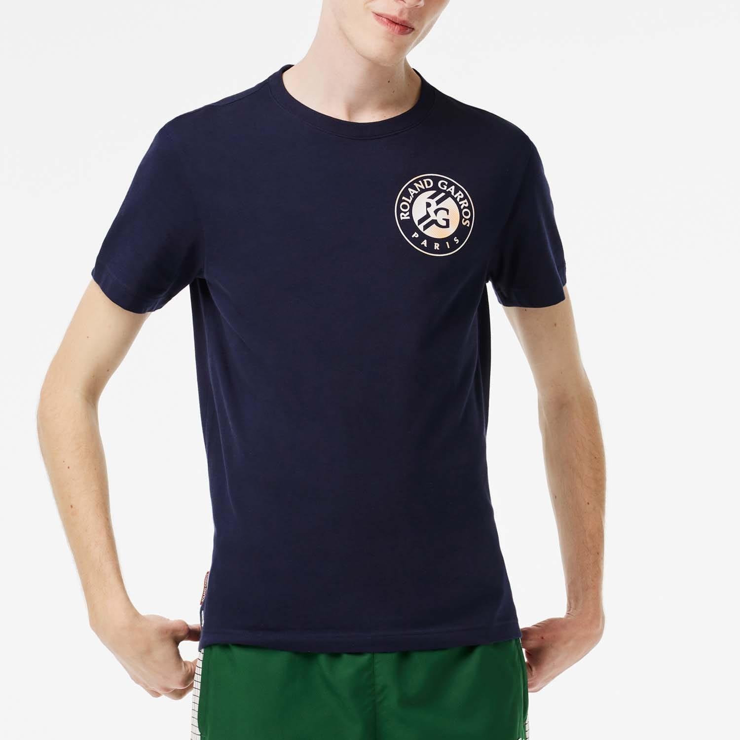 Blue - Lacoste - Roland Garros Edition Logo T-Shirt - 1