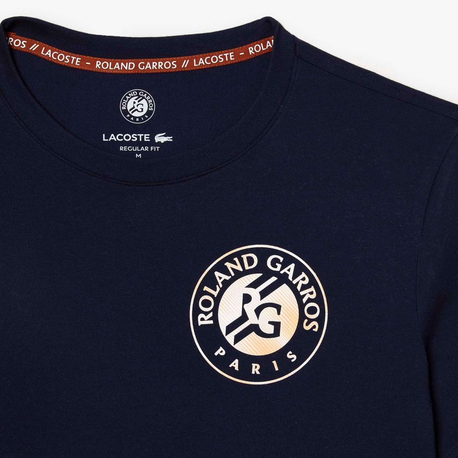 Blue - Lacoste - Roland Garros Edition Logo T-Shirt - 5