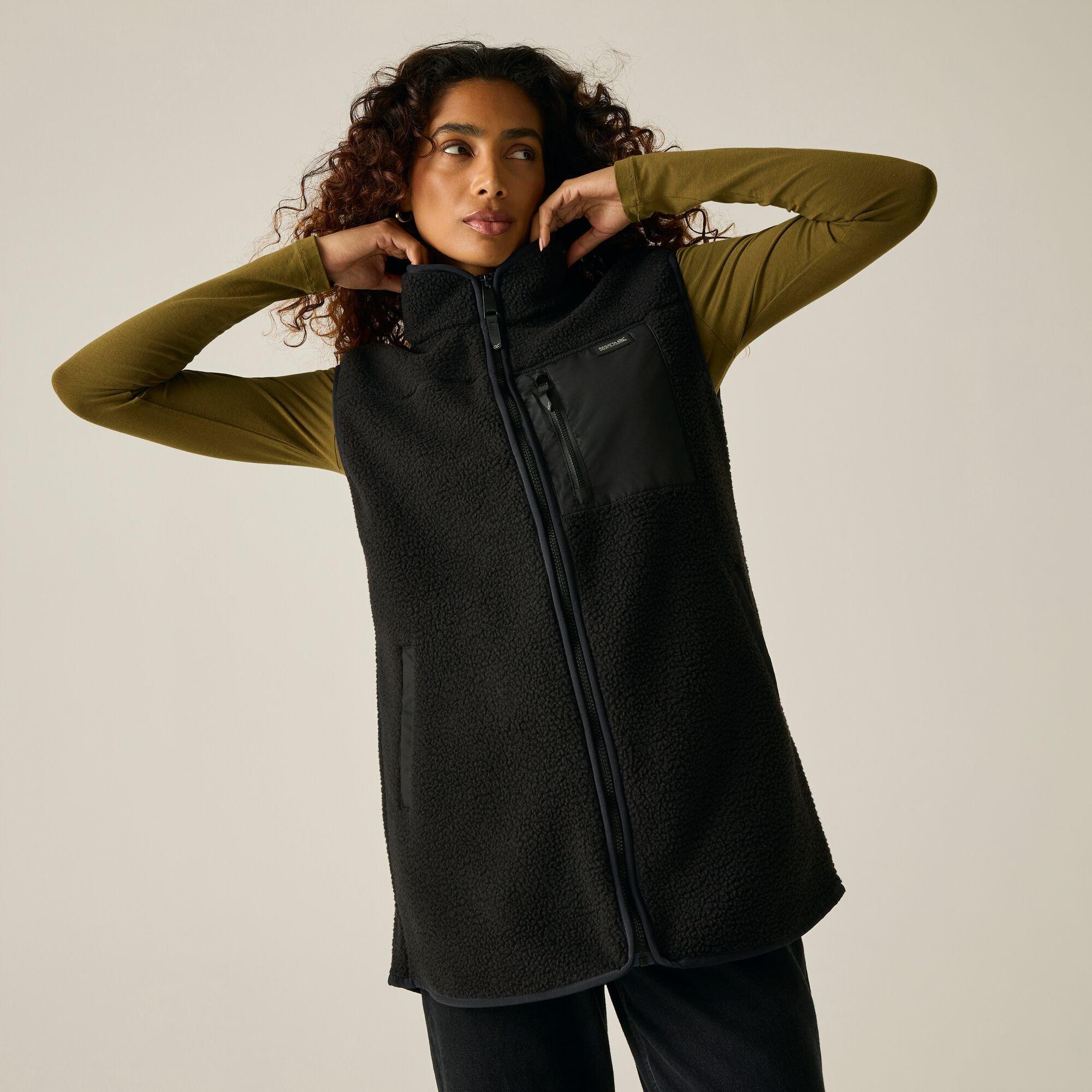 Black - Regatta - Womens Frankie Borg Longline Bodywarmer - 5