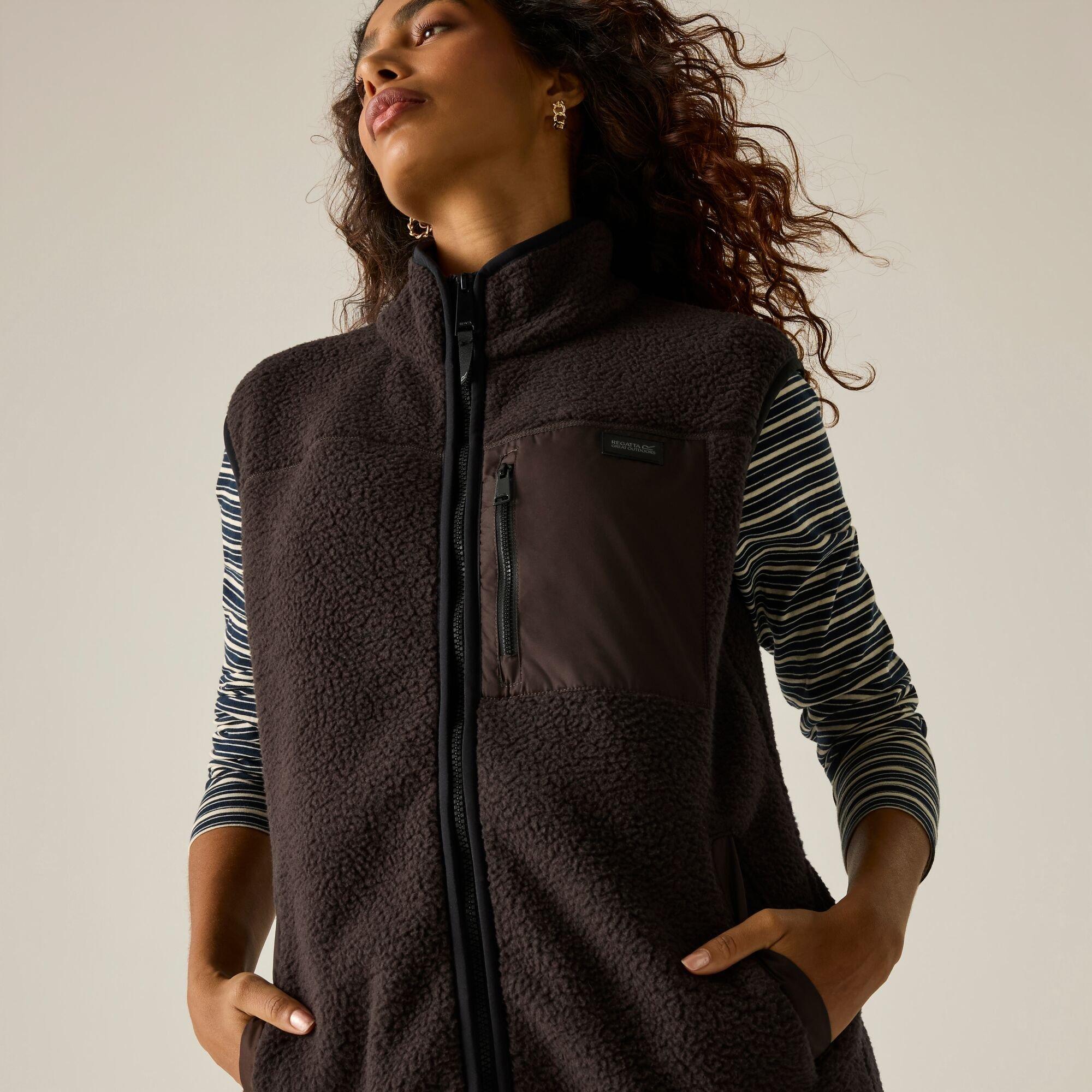 Dark Chocolate - Regatta - Womens Frankie Borg Longline Bodywarmer - 2