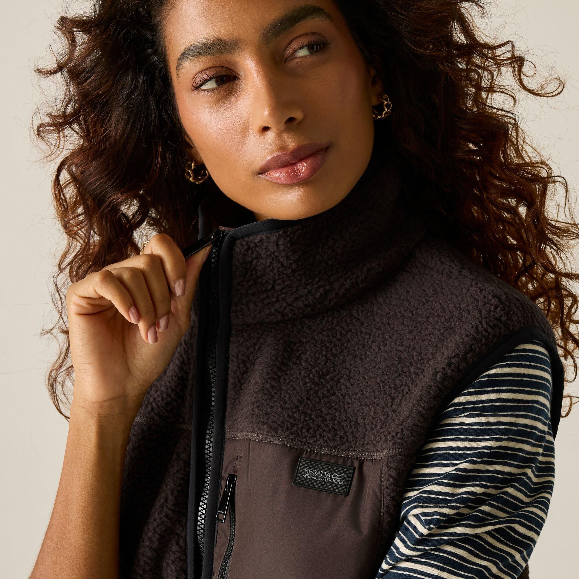 Dark Chocolate - Regatta - Womens Frankie Borg Longline Bodywarmer - 6
