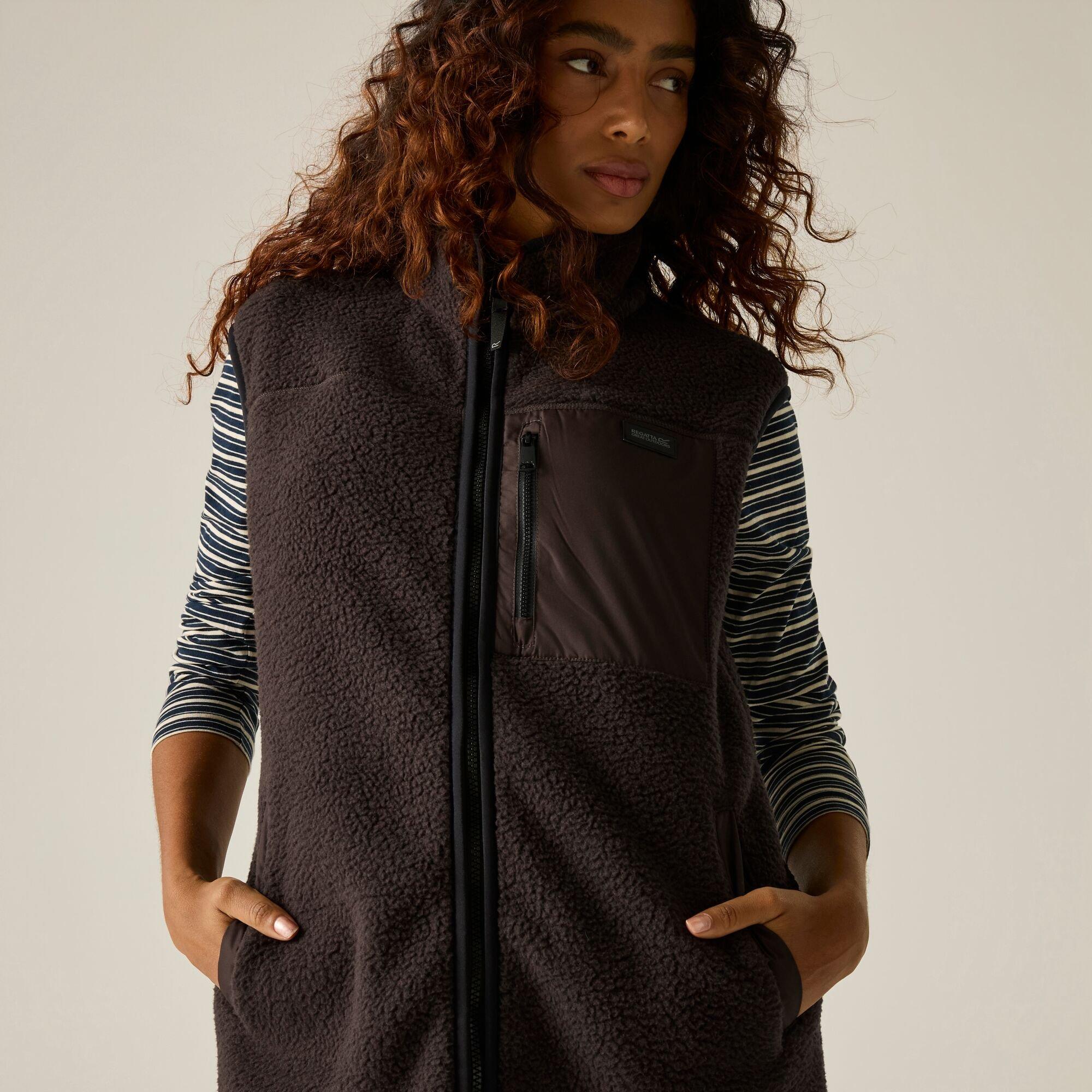 Dark Chocolate - Regatta - Womens Frankie Borg Longline Bodywarmer - 7