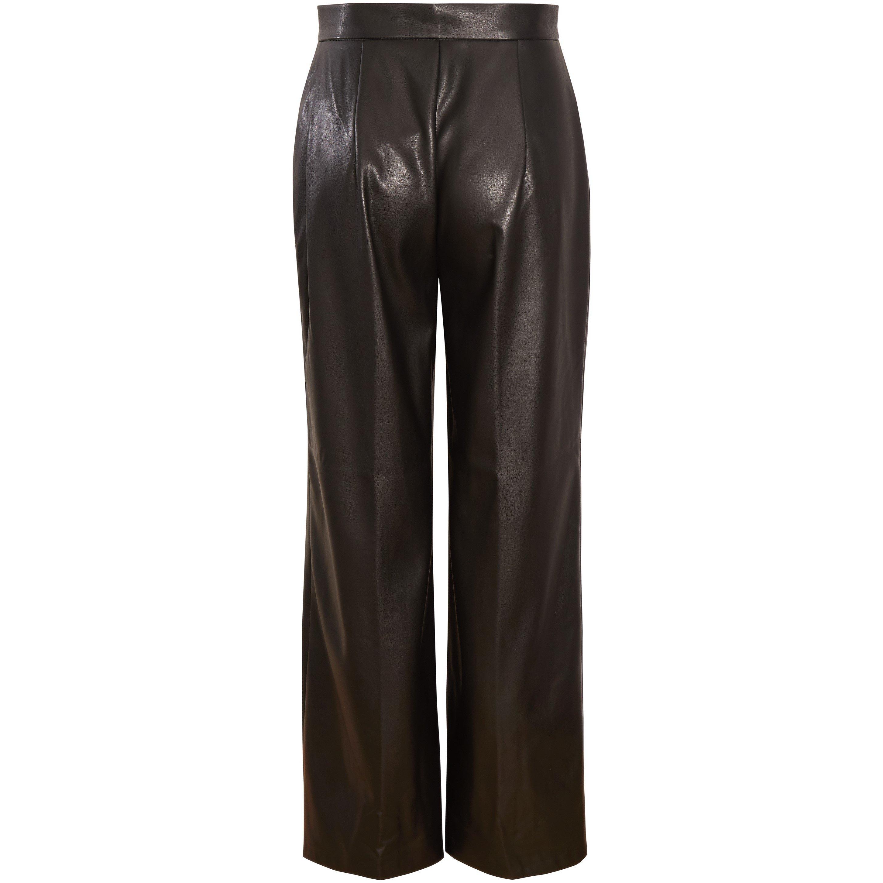 Preto - Influence - PU Leather Trousers - 2
