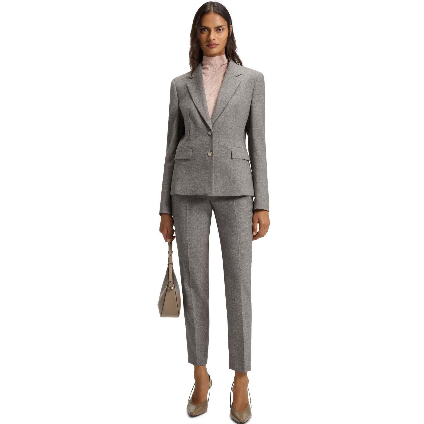 Multi Colour - Boss - Jia11 Slim-Fit Wool Blend Blazer - 4