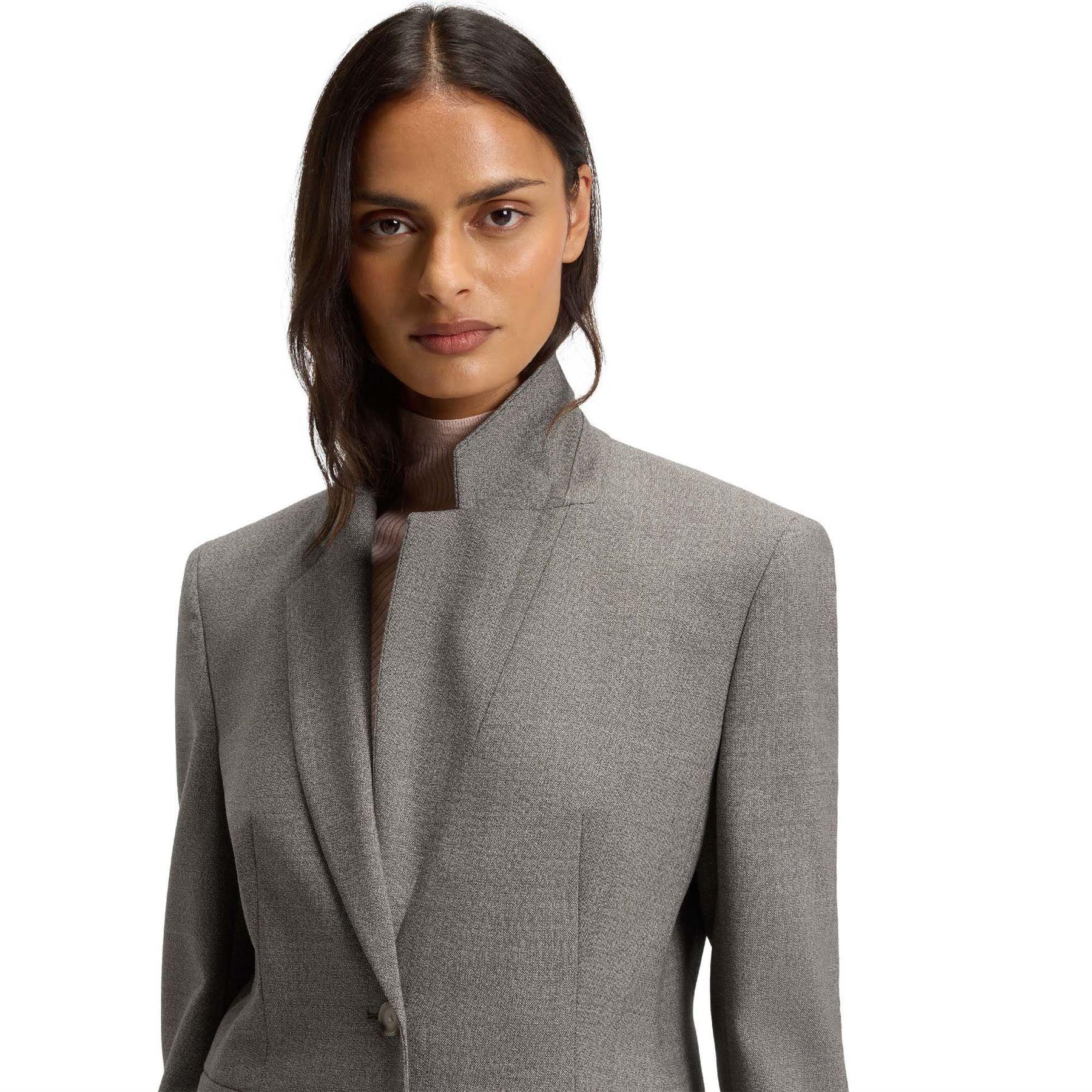 Multi Colour - Boss - Jia11 Slim-Fit Wool Blend Blazer - 5