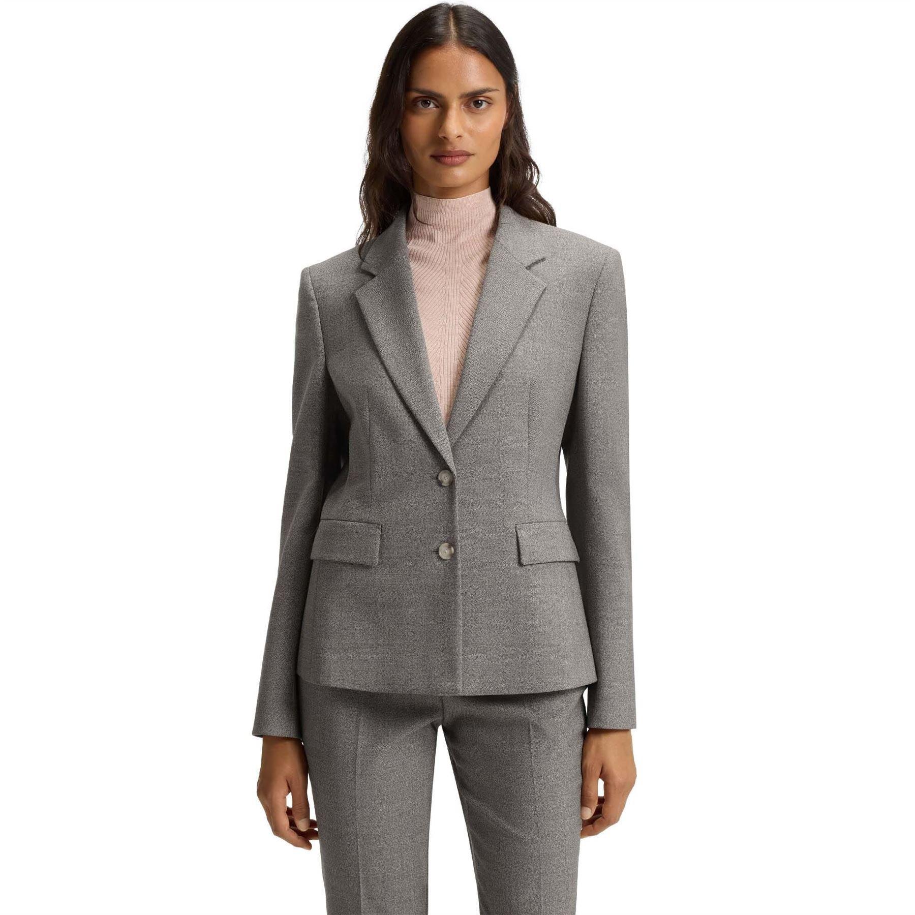 Multi Colour - Boss - Jia11 Slim-Fit Wool Blend Blazer - 7