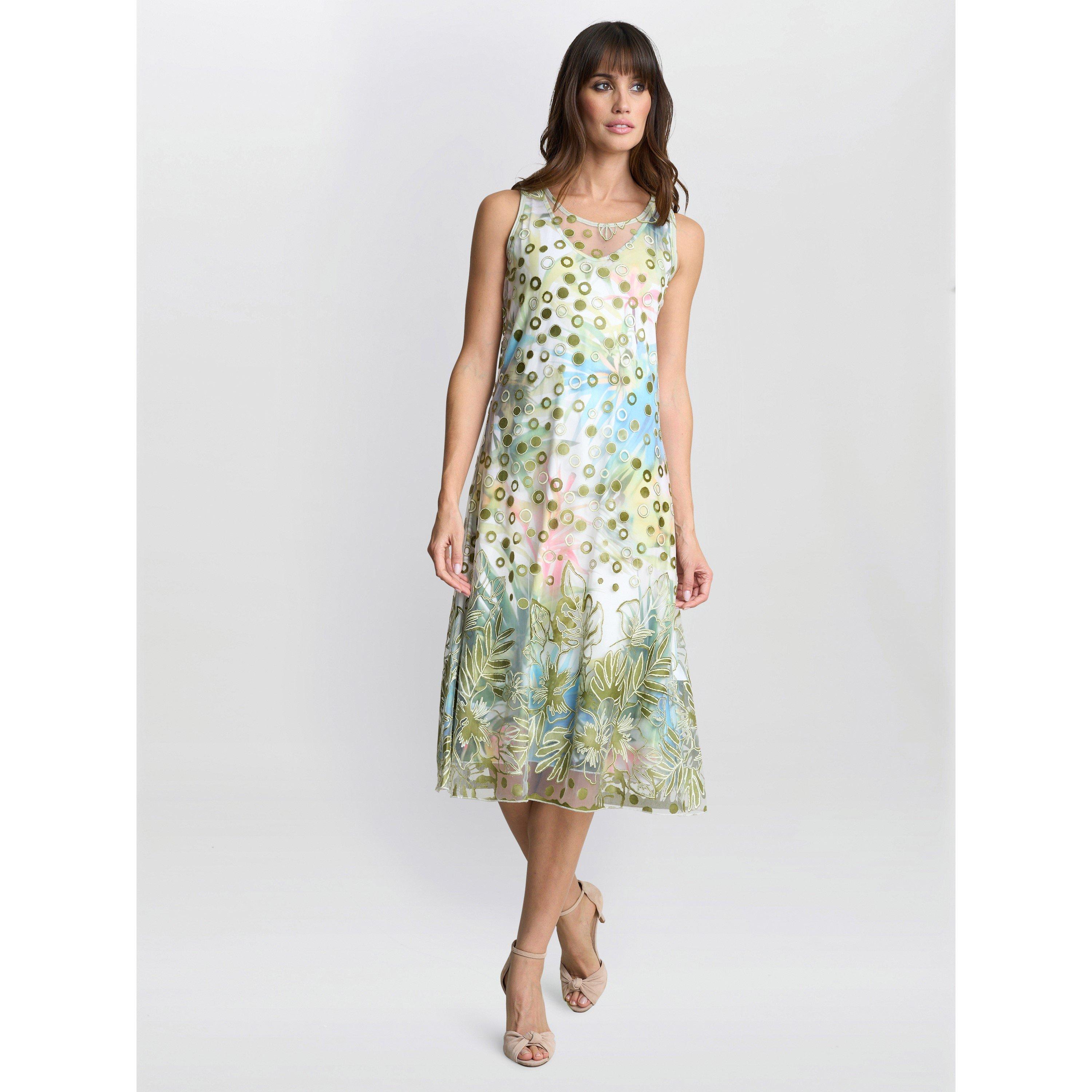 Multi - Gina Bacconi - Women's Emilia Double Layer A-Line Dress - 1