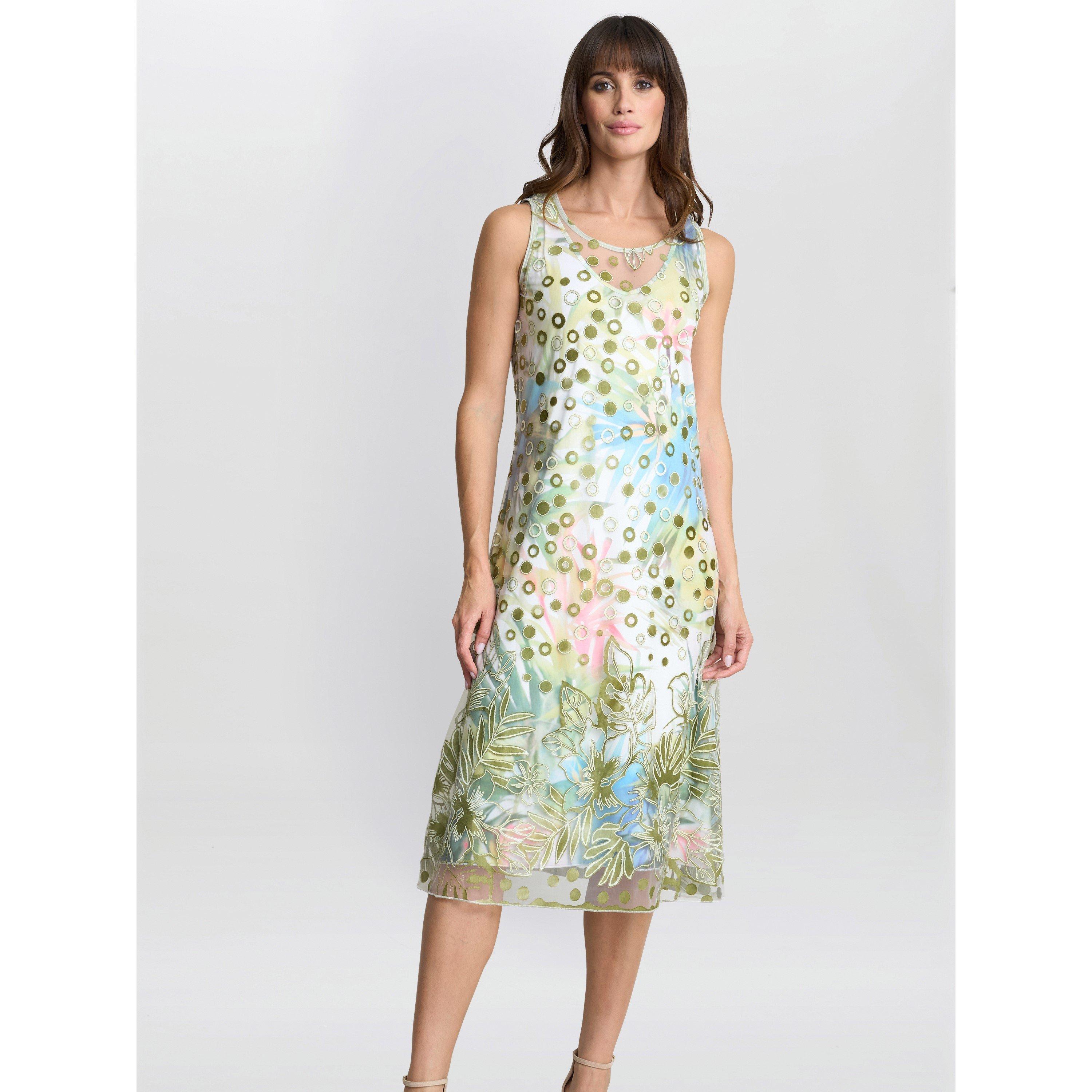 Multi - Gina Bacconi - Women's Emilia Double Layer A-Line Dress - 3