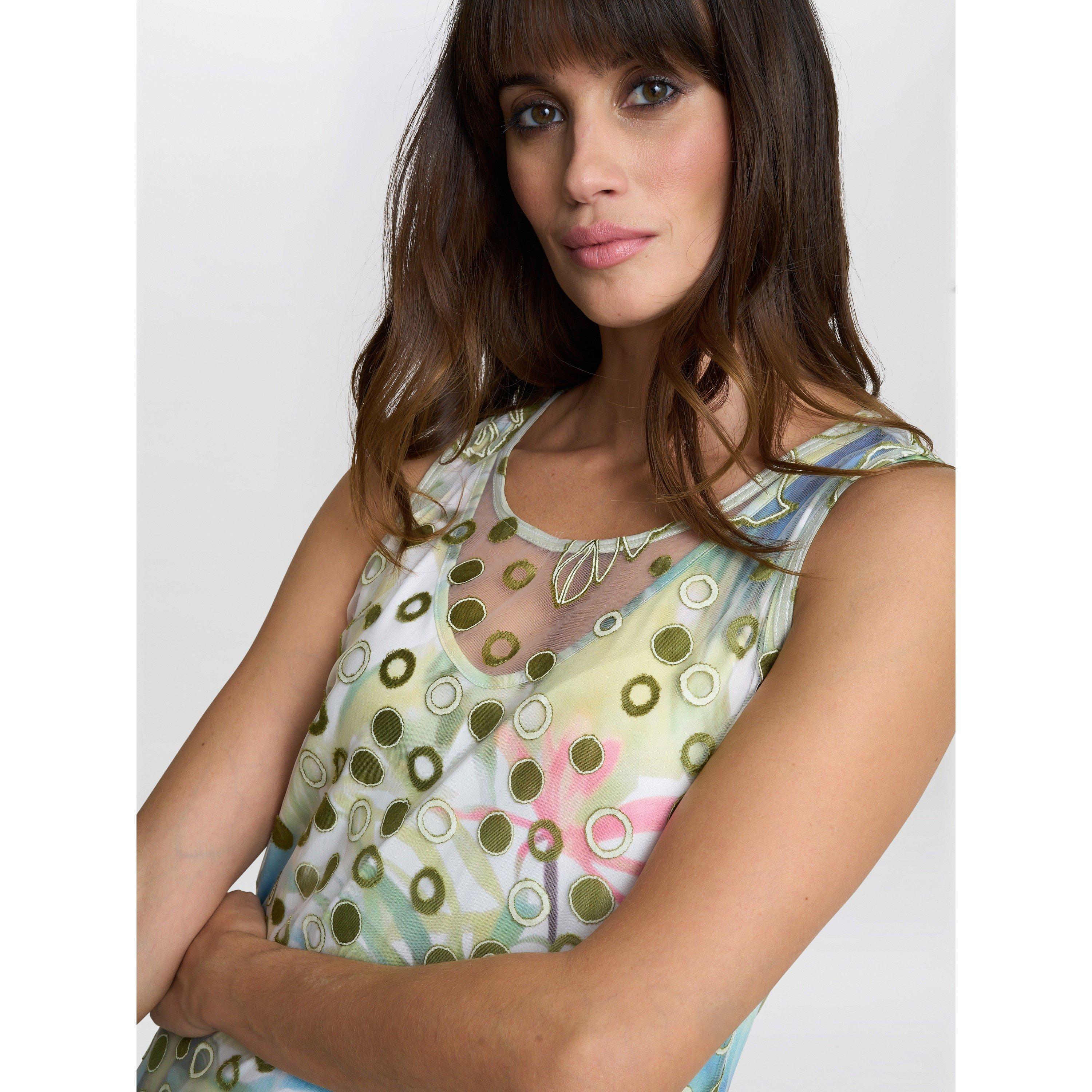 Multi - Gina Bacconi - Women's Emilia Double Layer A-Line Dress - 4