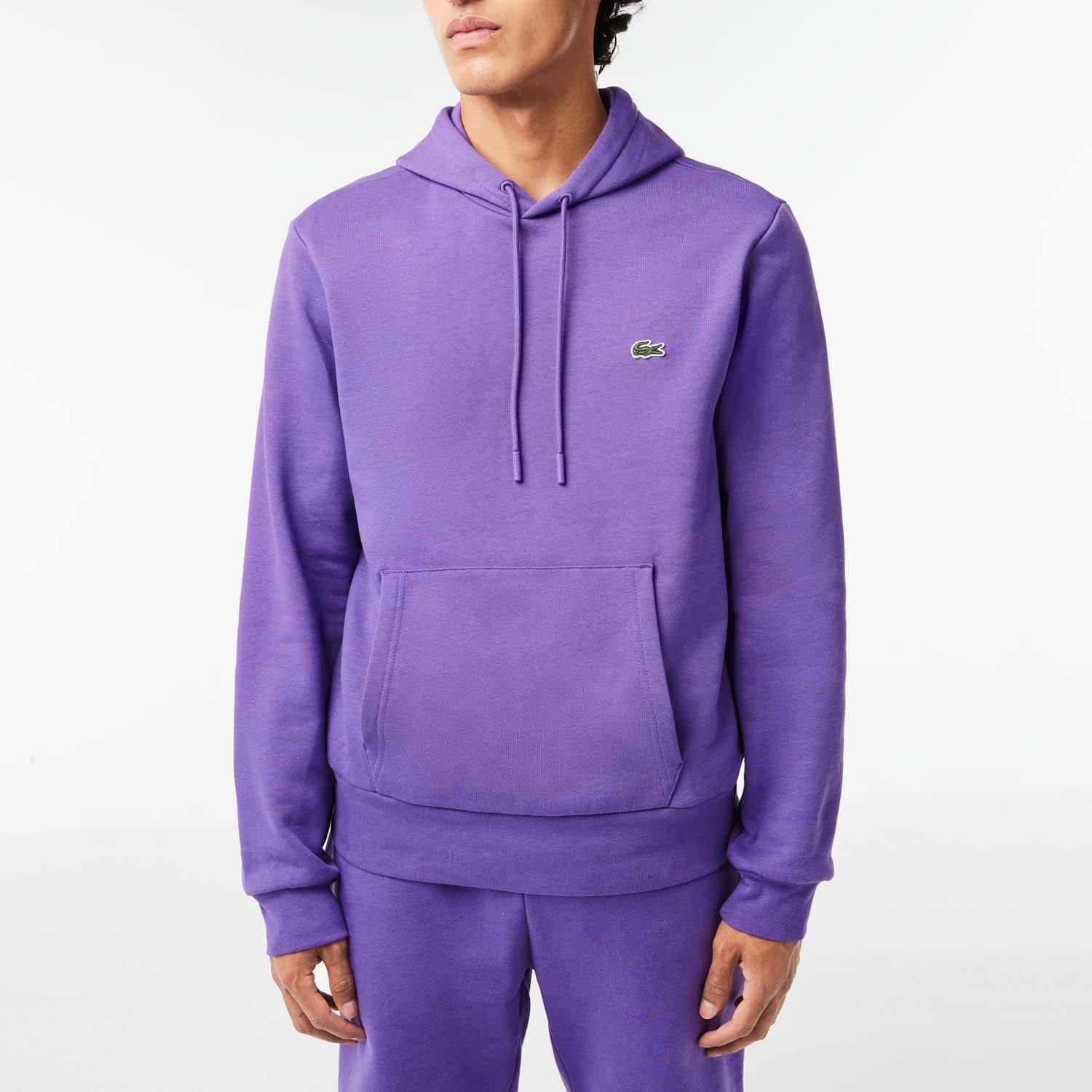 Purple - Lacoste - Organic Cotton Hoodie - 1
