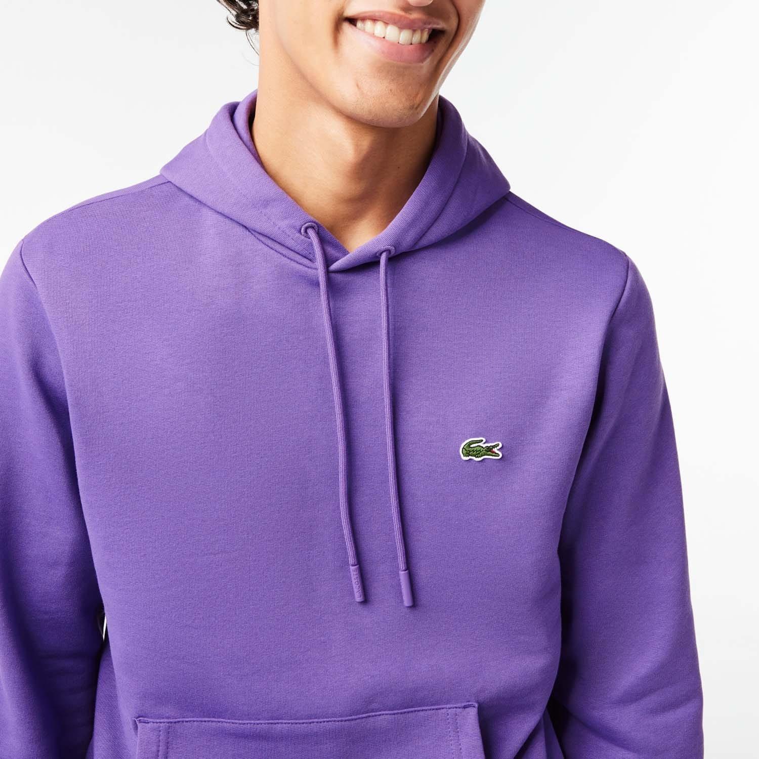 Purple - Lacoste - Organic Cotton Hoodie - 5