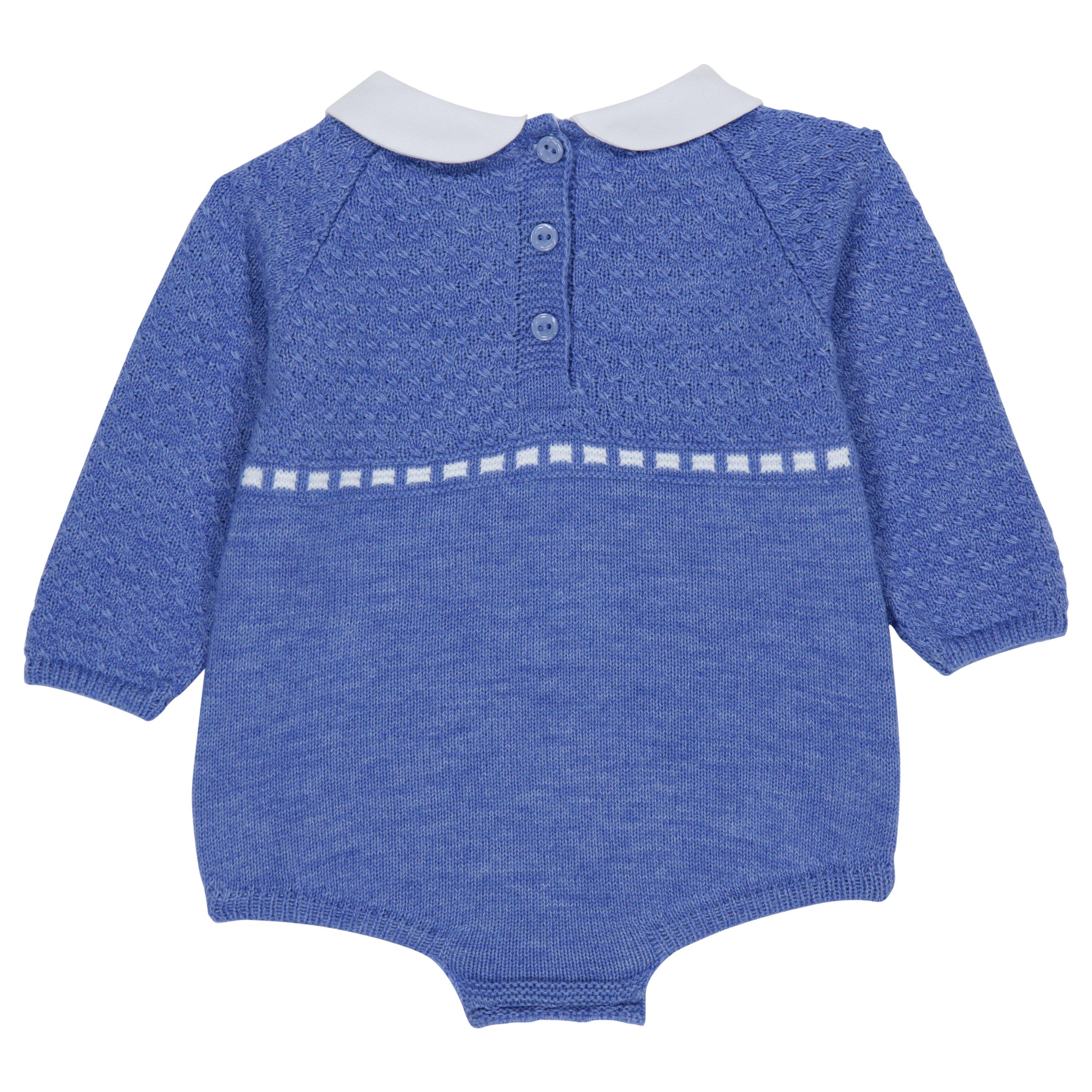 Blue - Artesania Granlei - Unisex Kids Peter Pan Knitted Top - 2