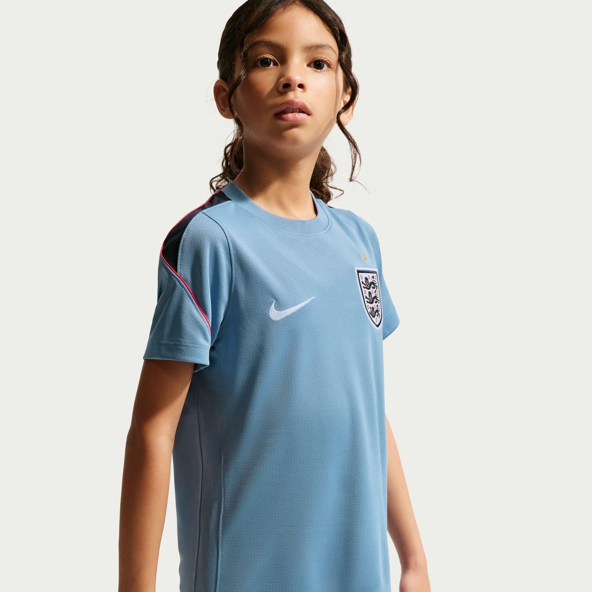 Blå/Marineblå - Nike - Kids' England Short Sleeve T-Shirt - 4
