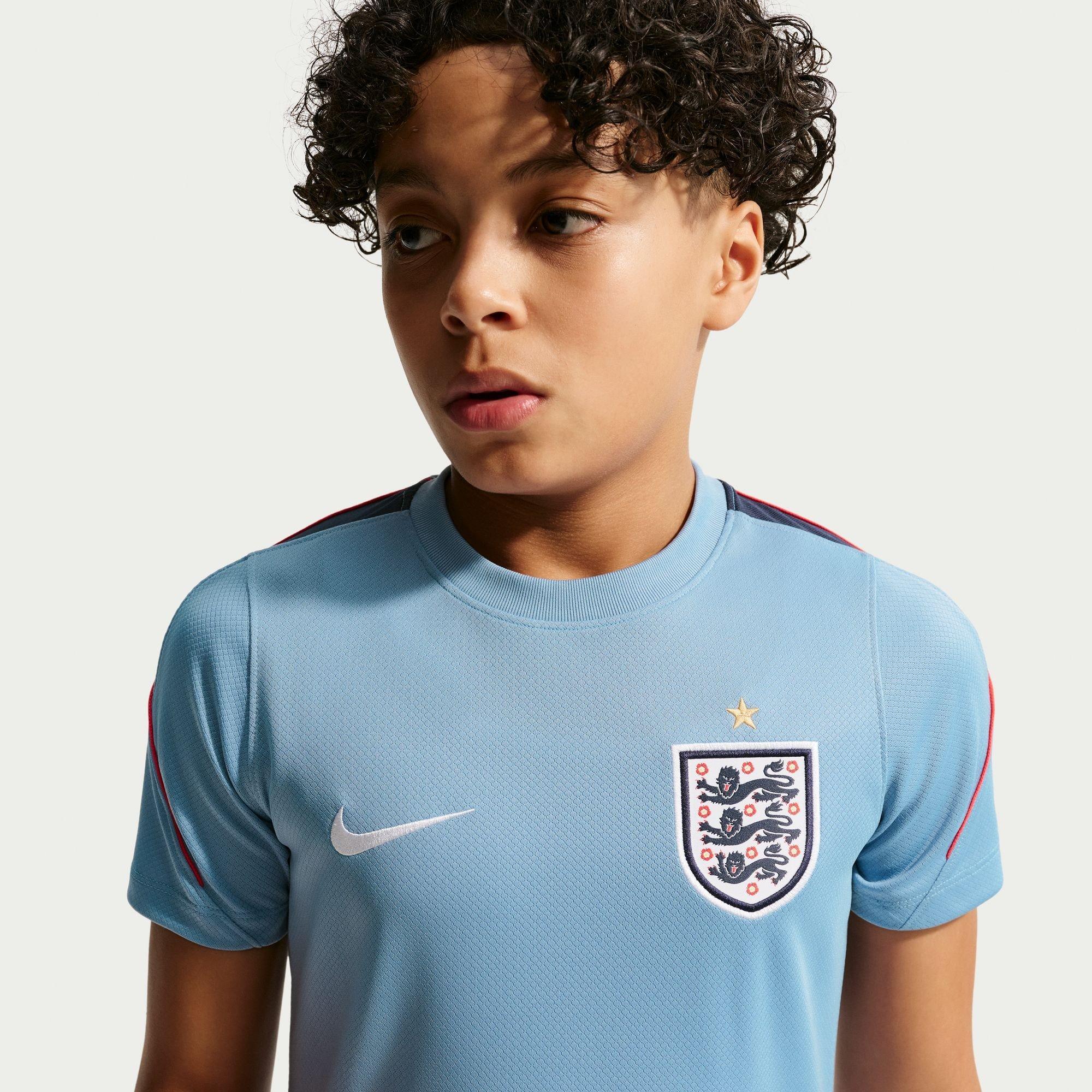 Blå/Marineblå - Nike - Kids' England Short Sleeve T-Shirt - 5