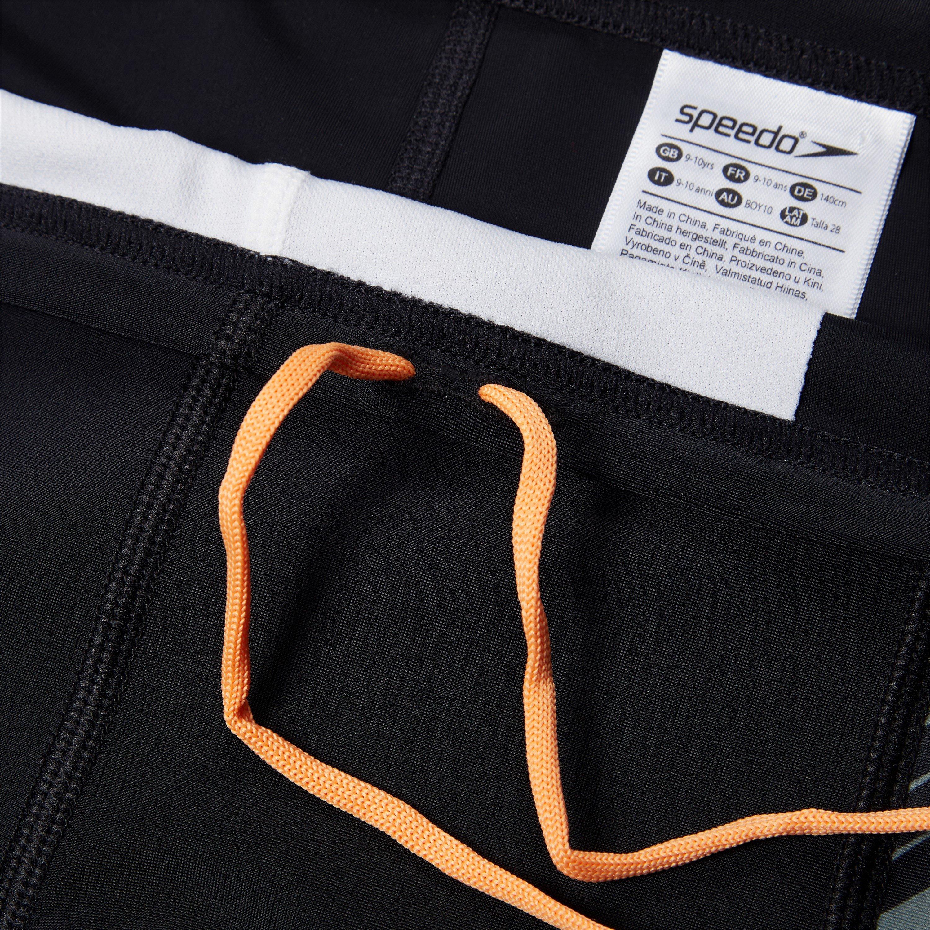 Black/Green - Speedo - Boys HyperBoom Panel Aquashort - 2