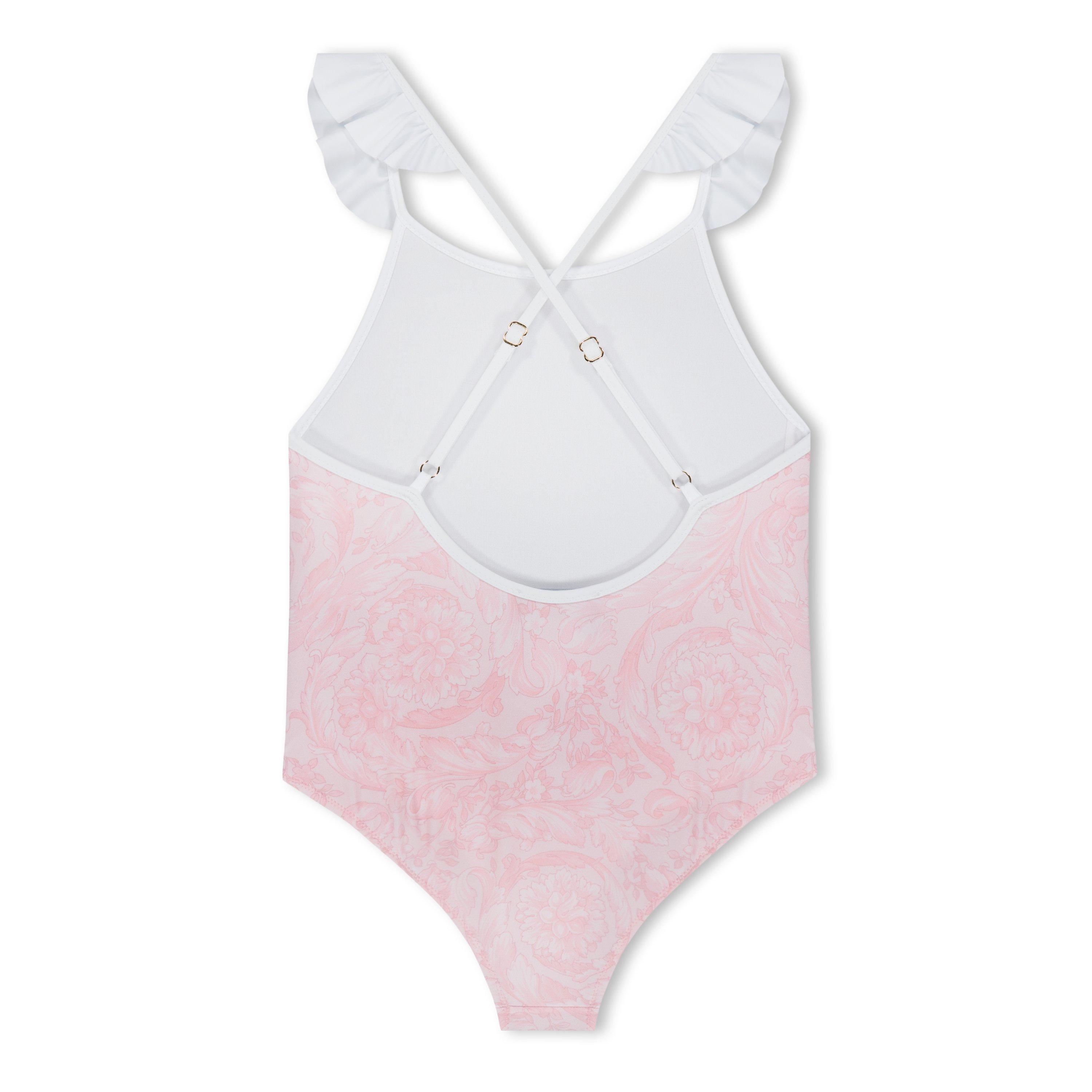 Pink 5P950 - Versace - Barocco Logo Swimsuit Girls - 2