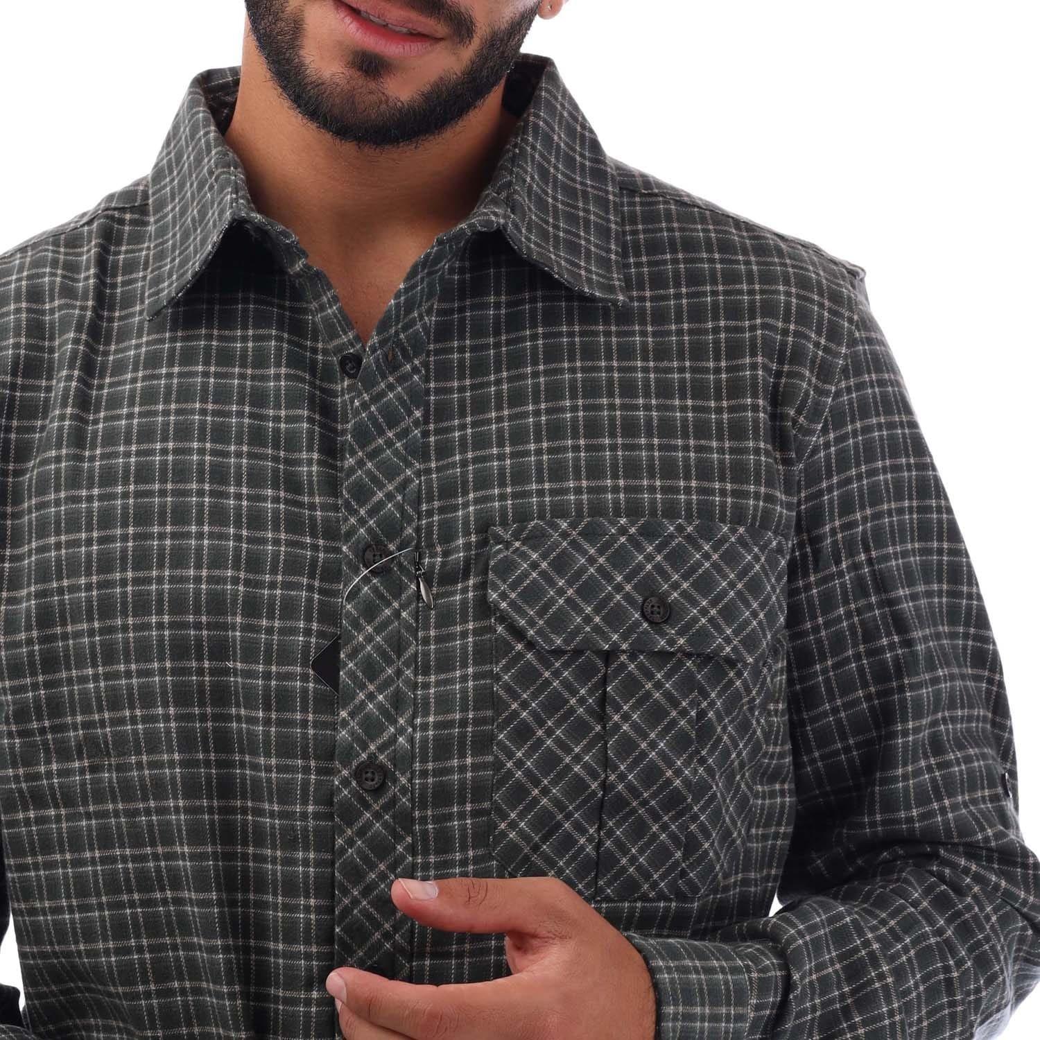 Green - Trespass - Snyper Checked Shirt - 2