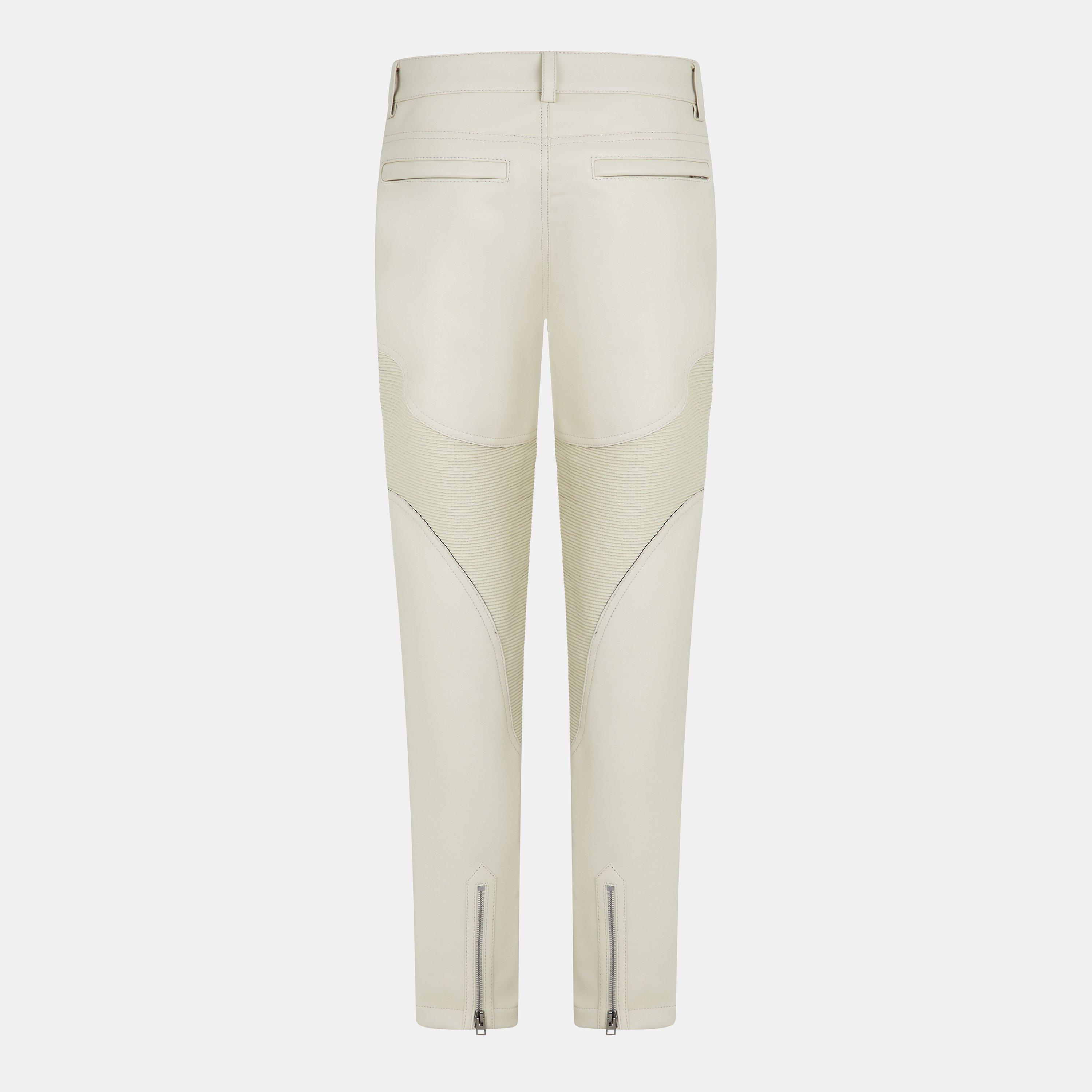 Beige - Tom Ford - Women's Leather/PU Trousers - 2