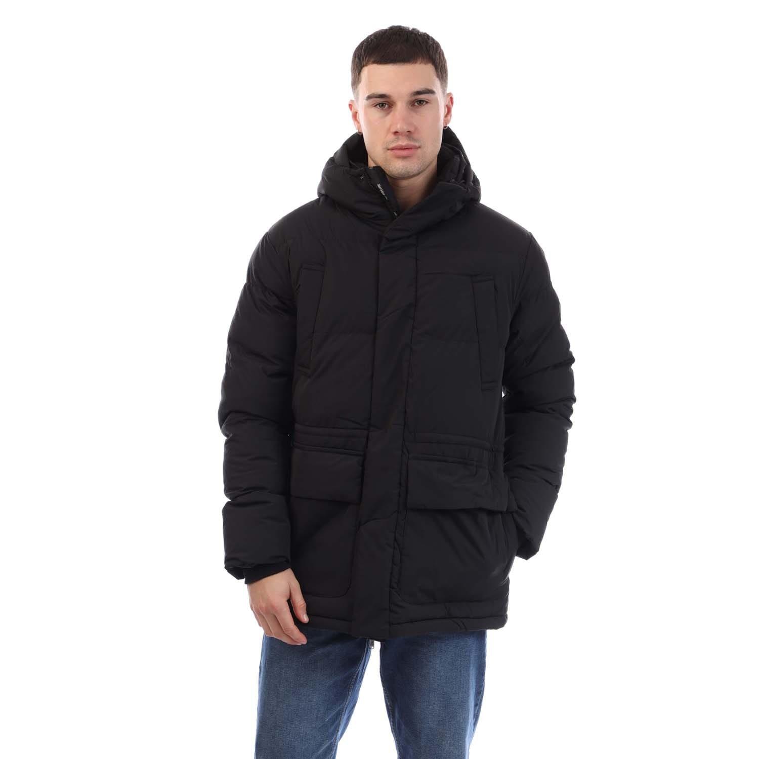 Black - Duck and Cover - Fletchley Puffer Jacket - 1
