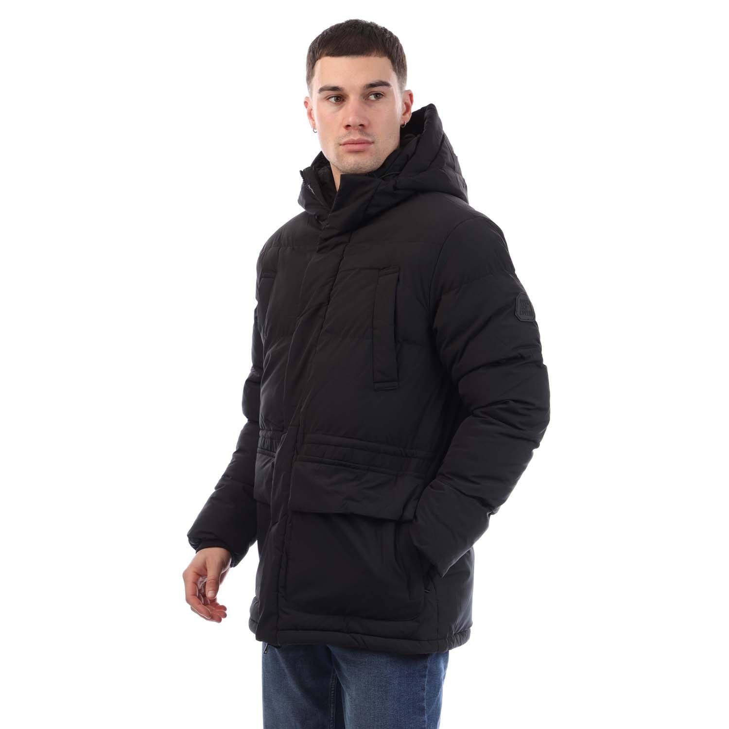 Black - Duck and Cover - Fletchley Puffer Jacket - 2