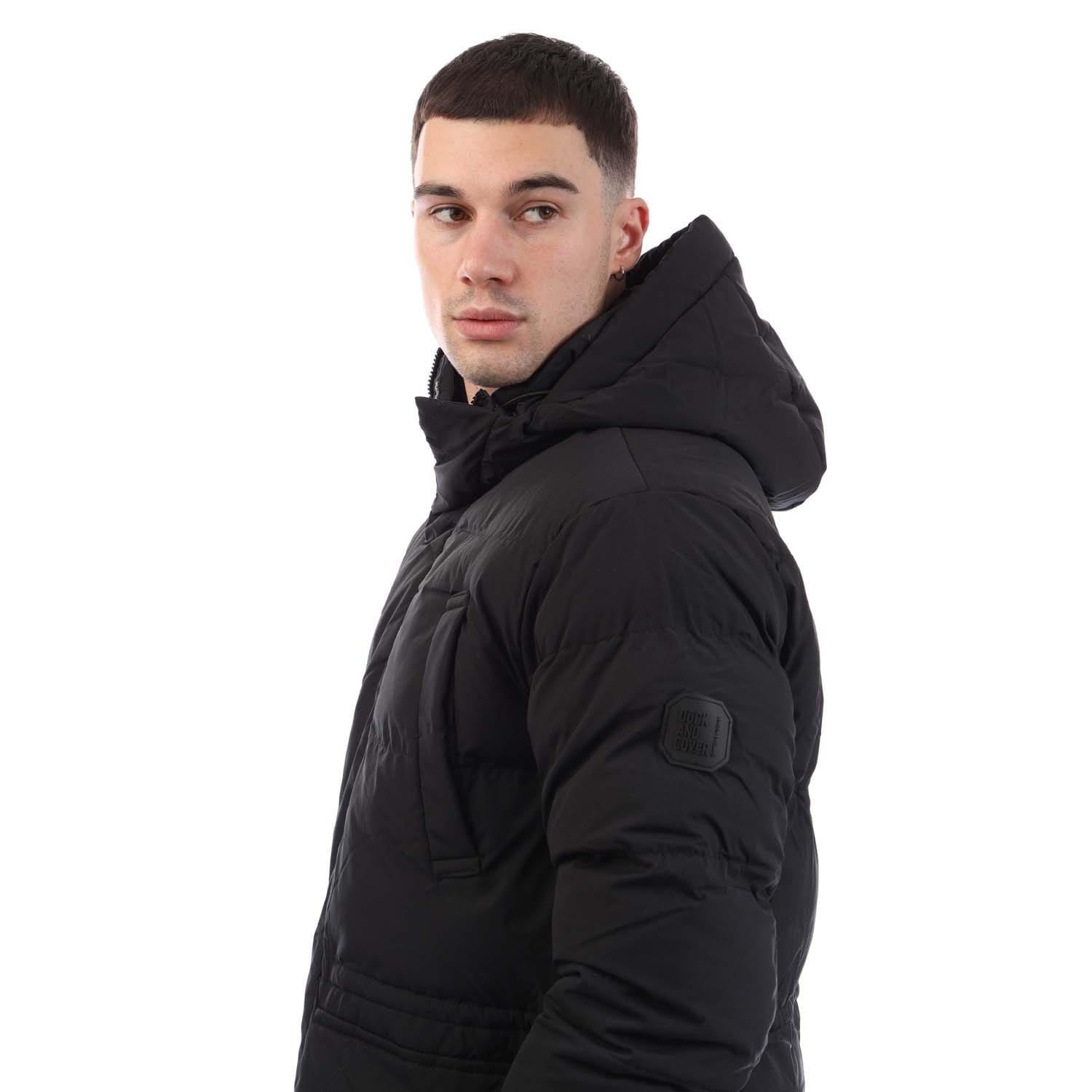 Black - Duck and Cover - Fletchley Puffer Jacket - 4